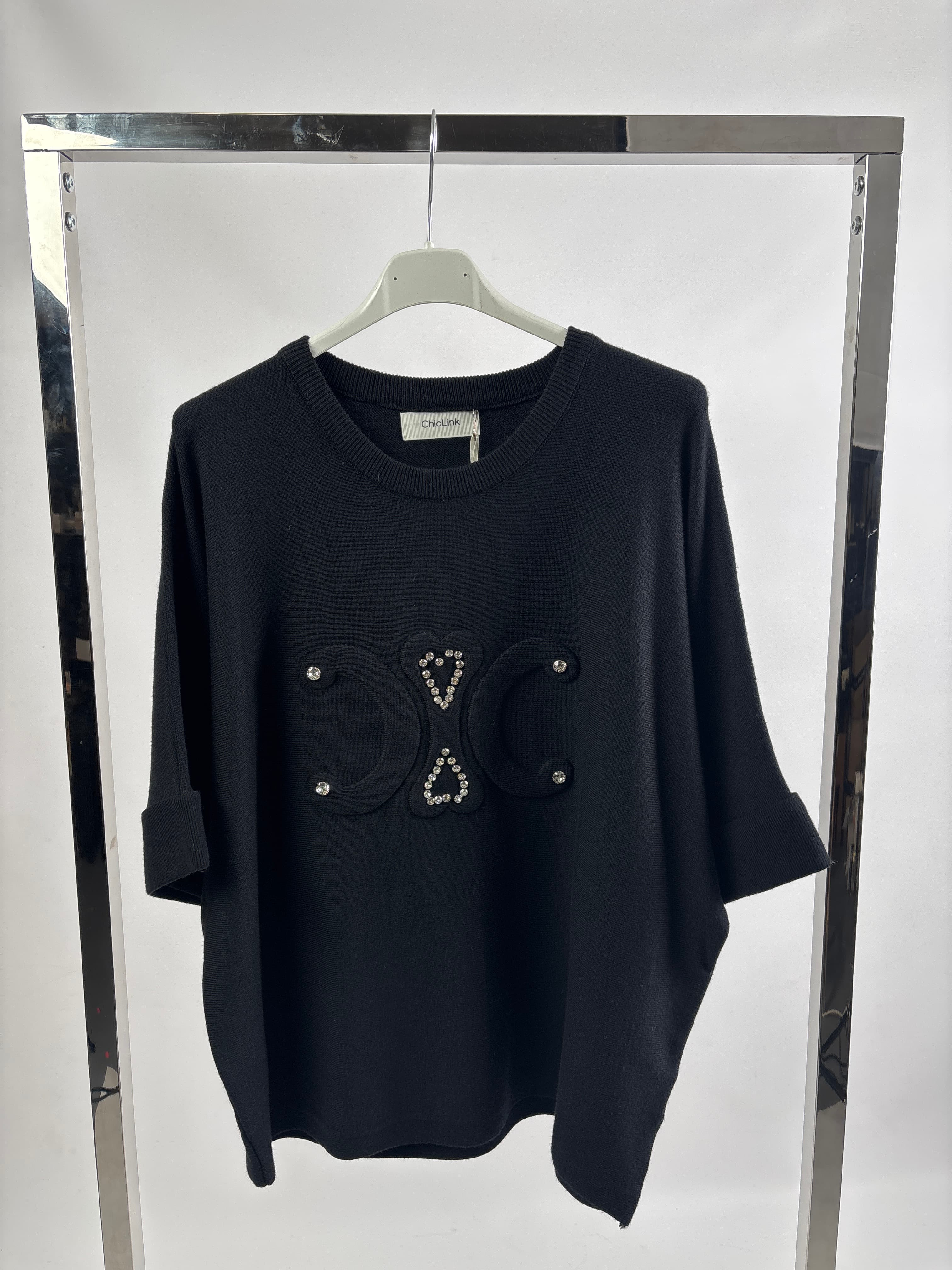 Sweter z wytłoczeniem ChicLink WYPRZEDAŻ