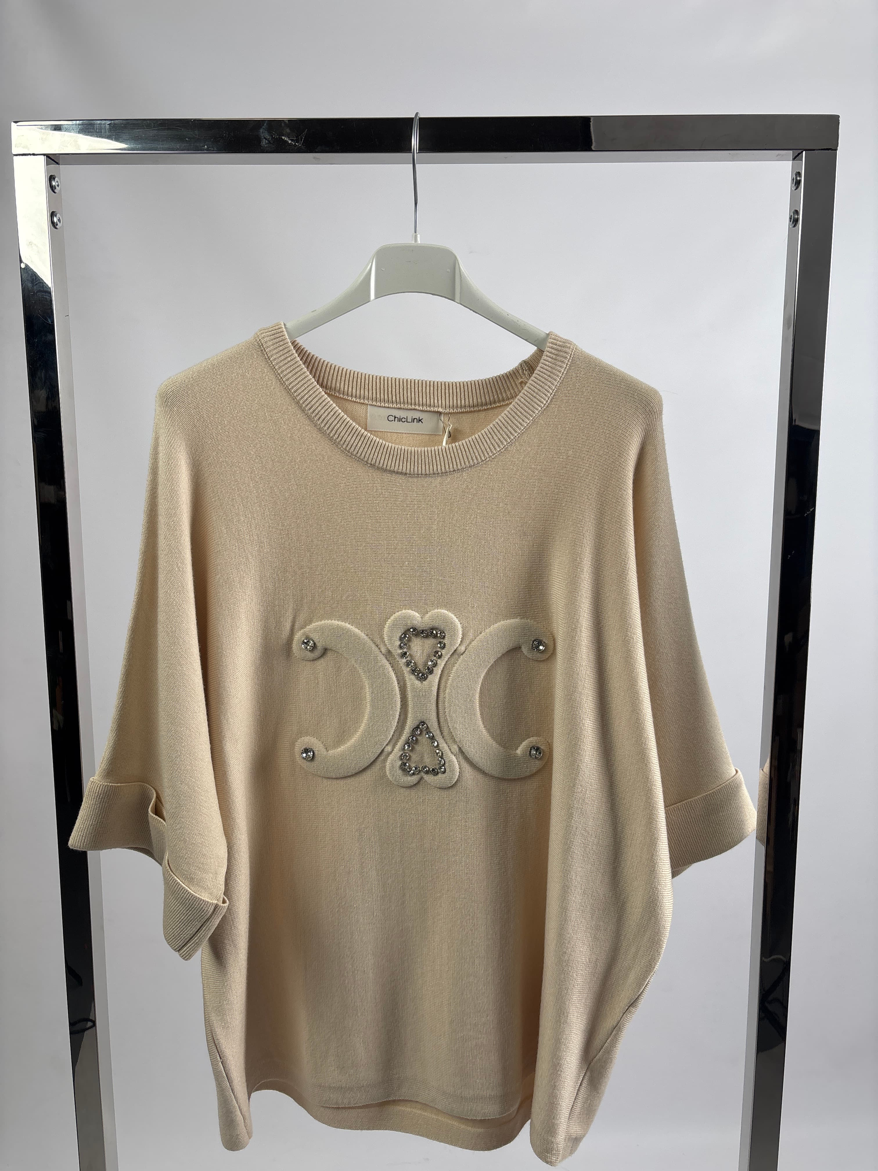 Sweter z wytłoczeniem ChicLink WYPRZEDAŻ