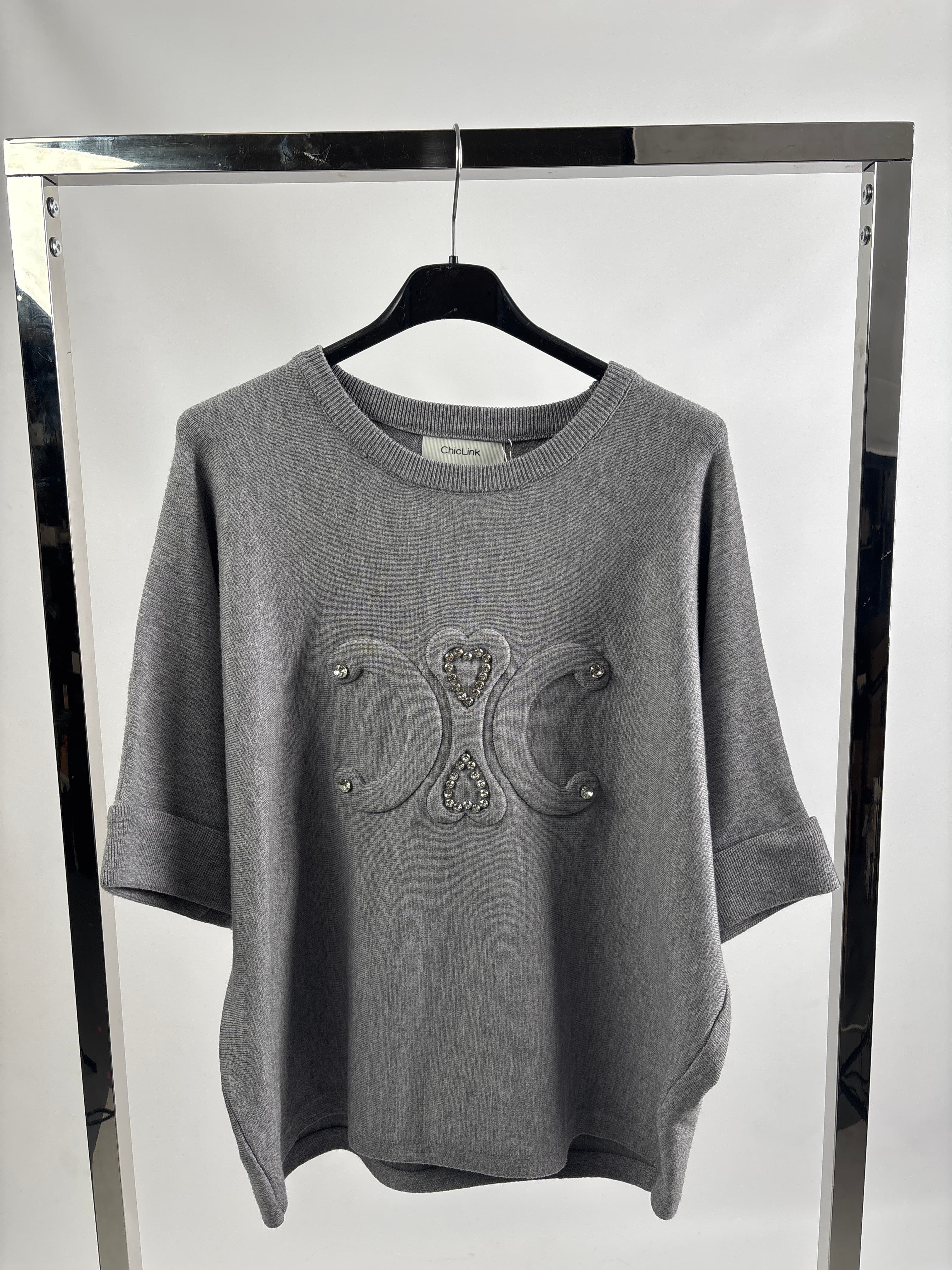 Sweter z wytłoczeniem ChicLink WYPRZEDAŻ