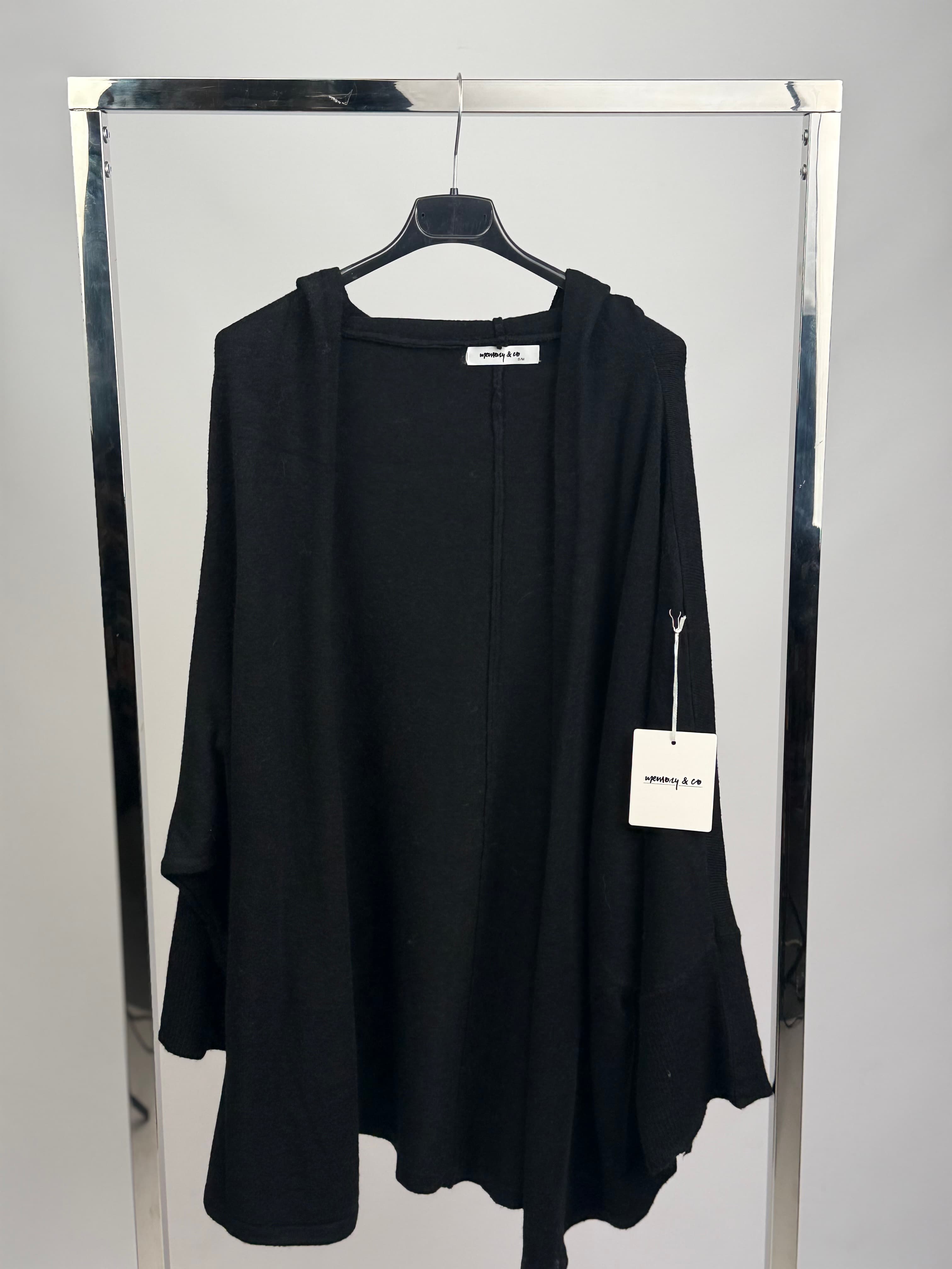 Kardigan gładki z kapturem  wyprzedaż