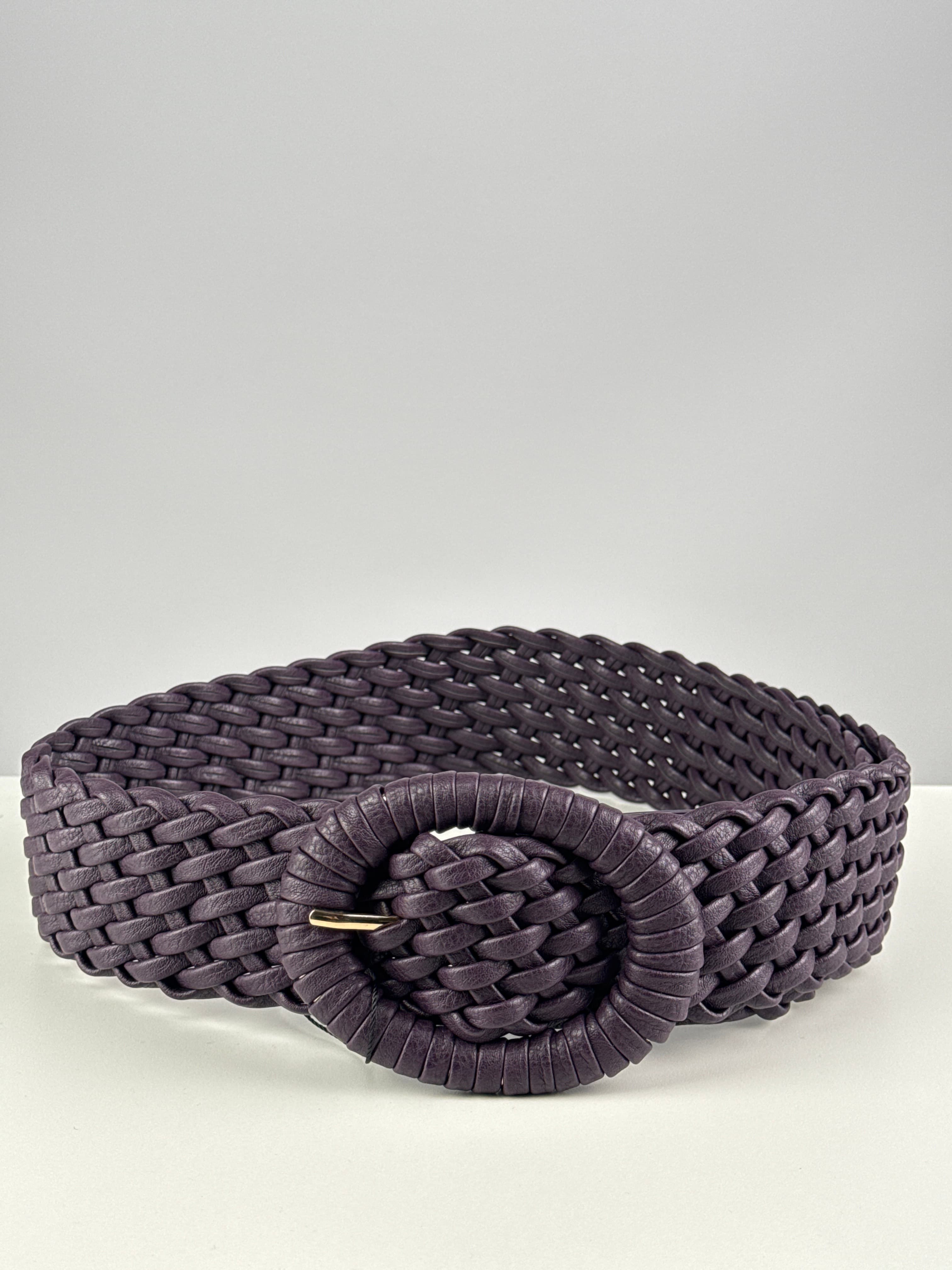 Pasek pleciony fioletowy