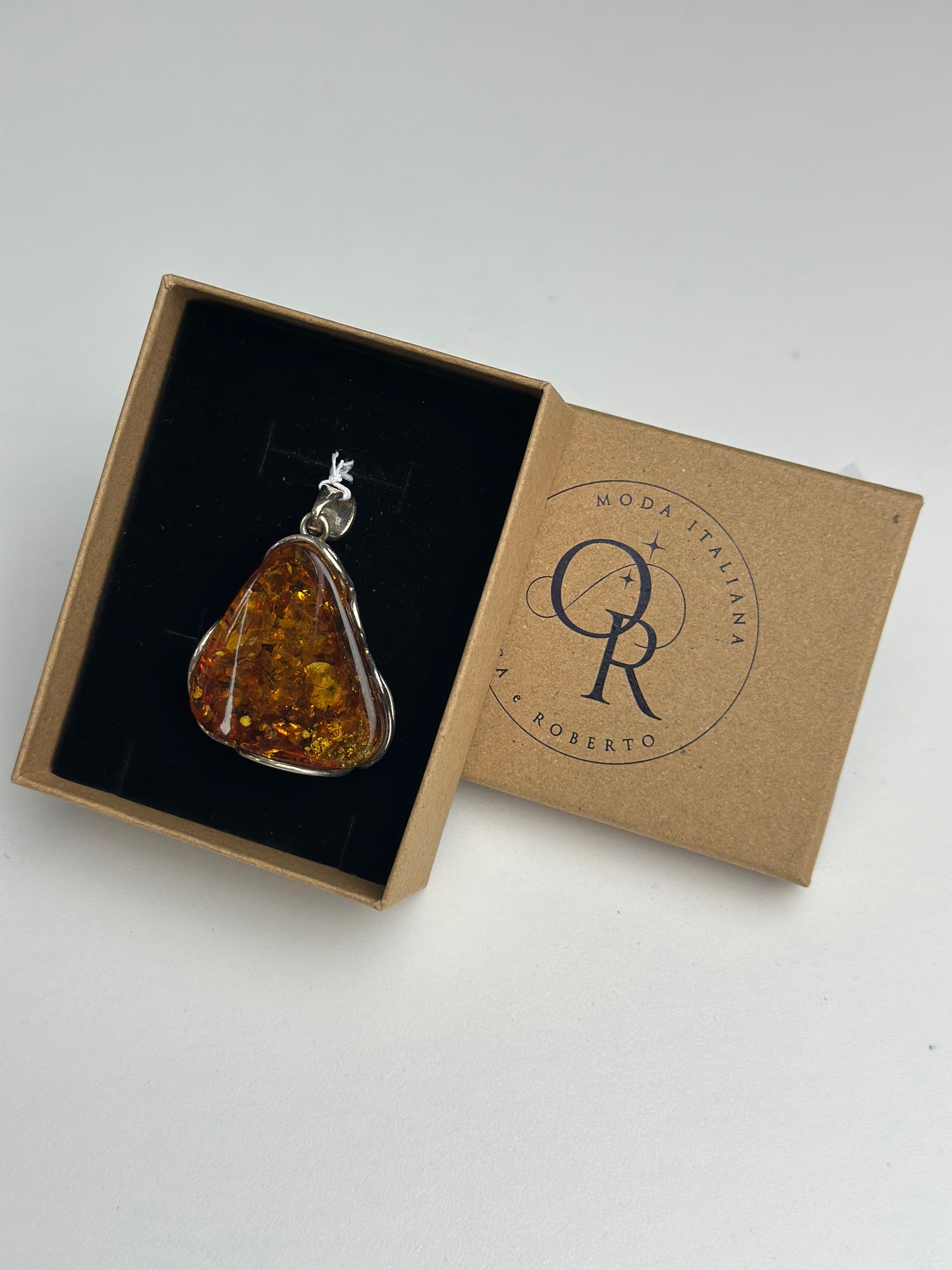 Zawieszka bursztyn herbaciany