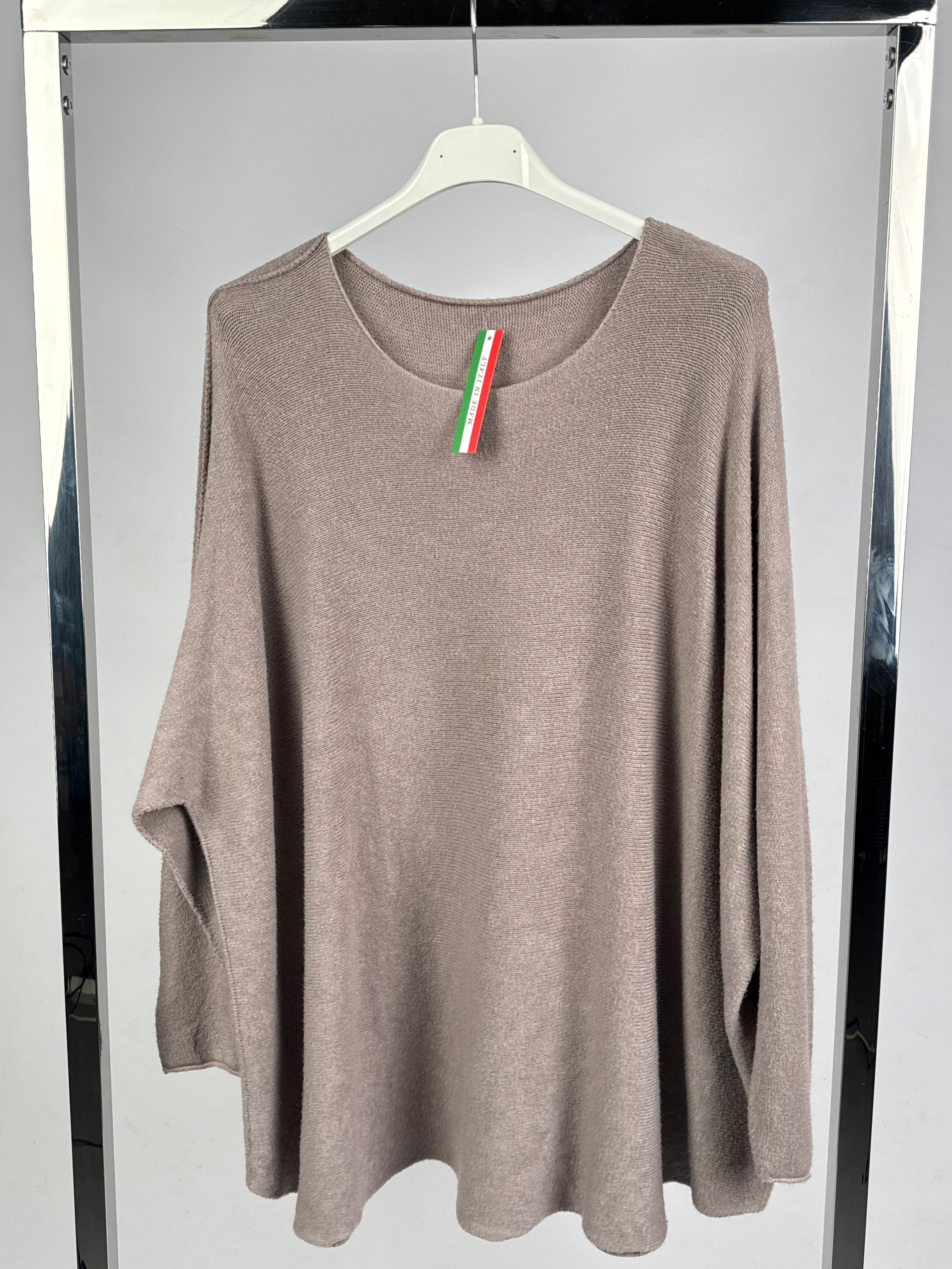 Sweter pudełkowy dłuższy