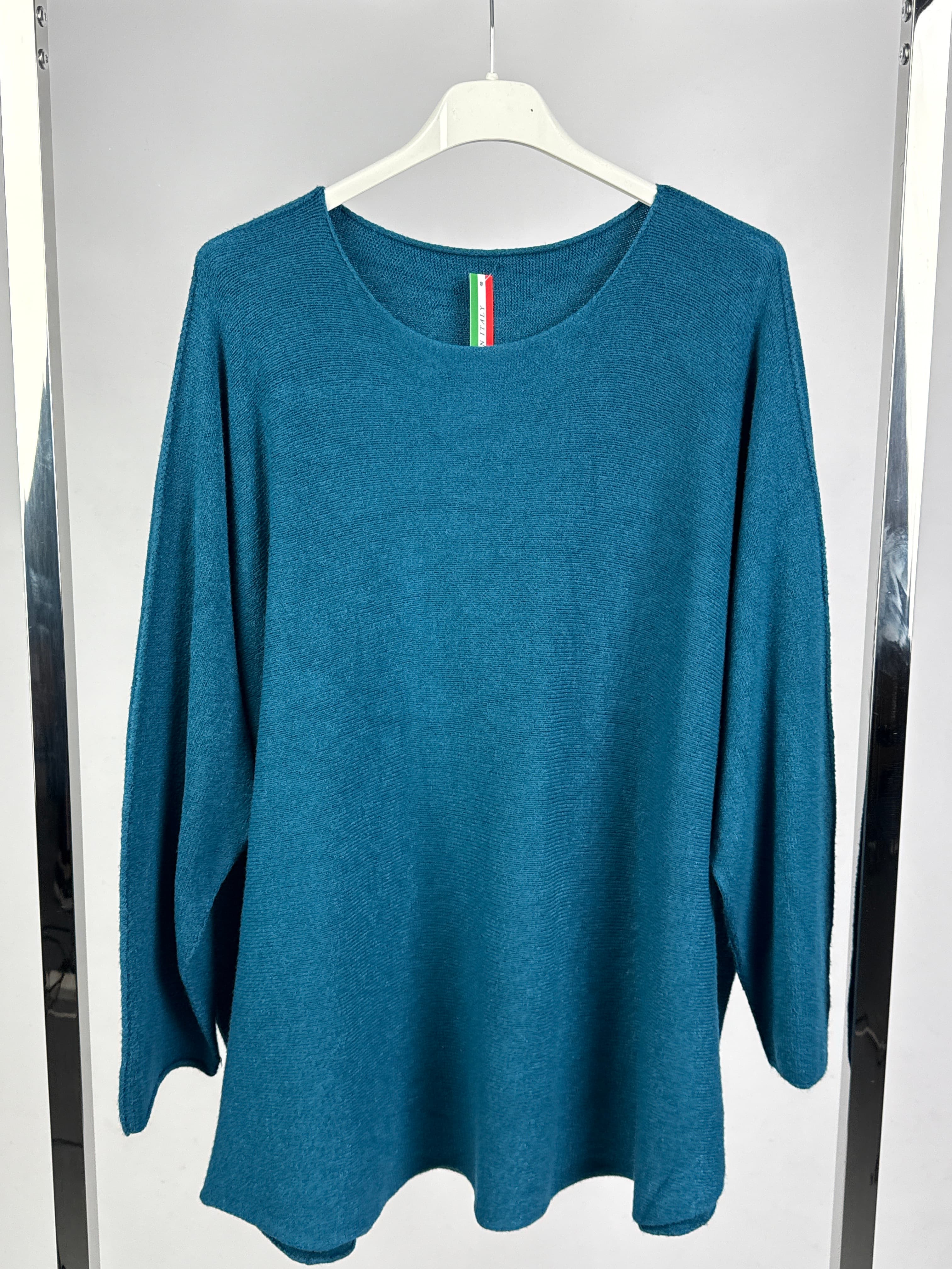 Sweter pudełkowy dłuższy