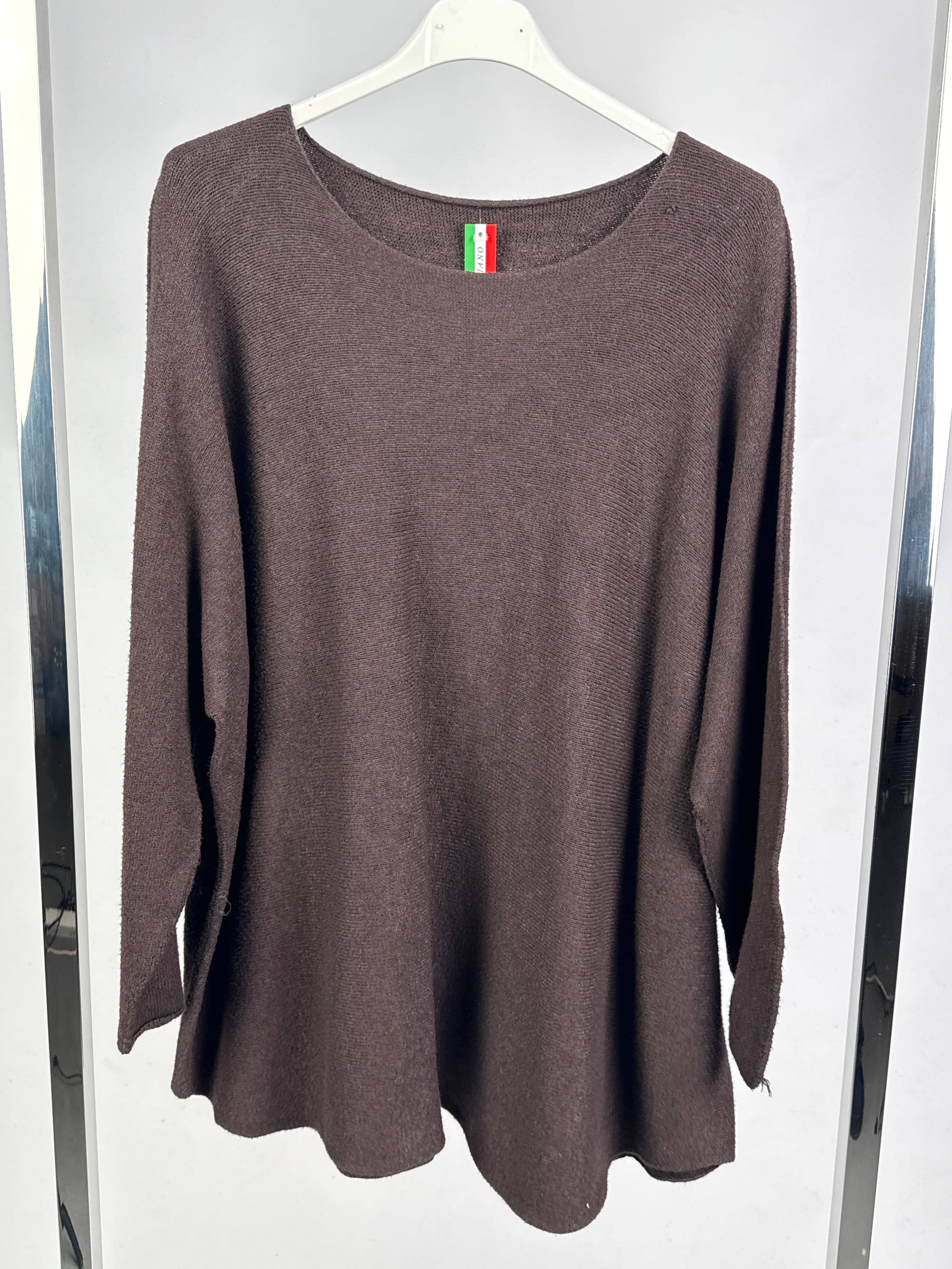 Sweter pudełkowy dłuższy