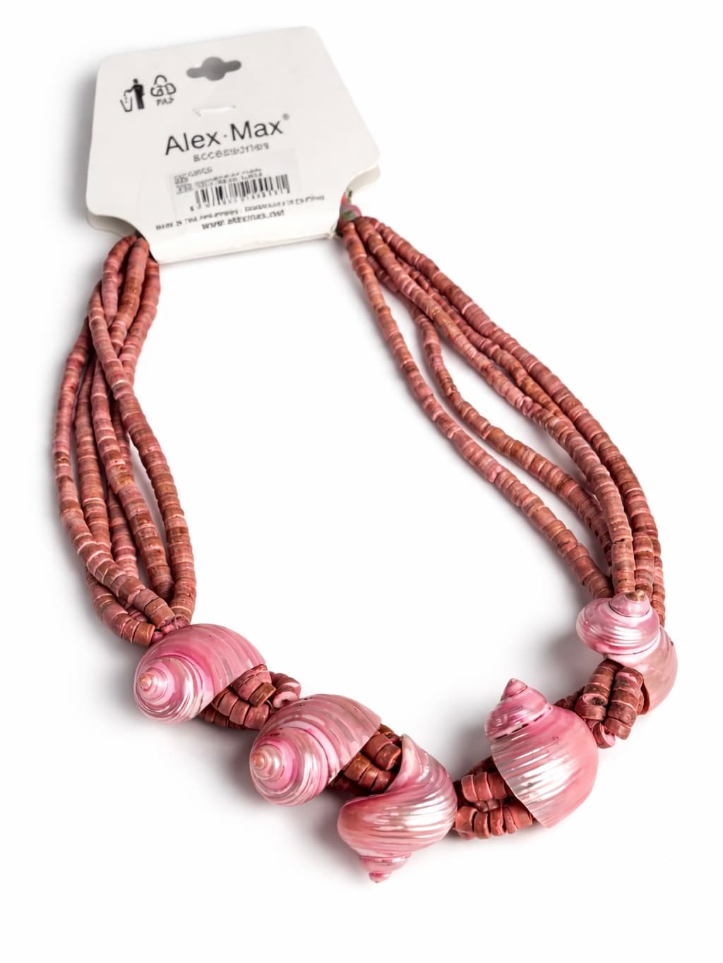 Wisior Alex Max różowe muszelki