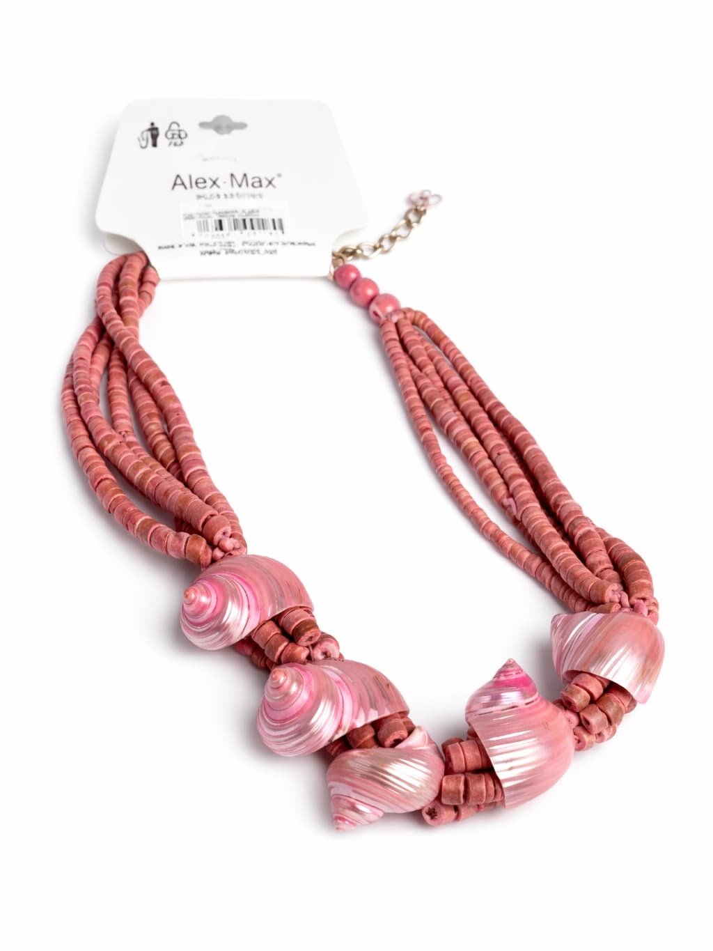 Wisior Alex Max różowe muszelki