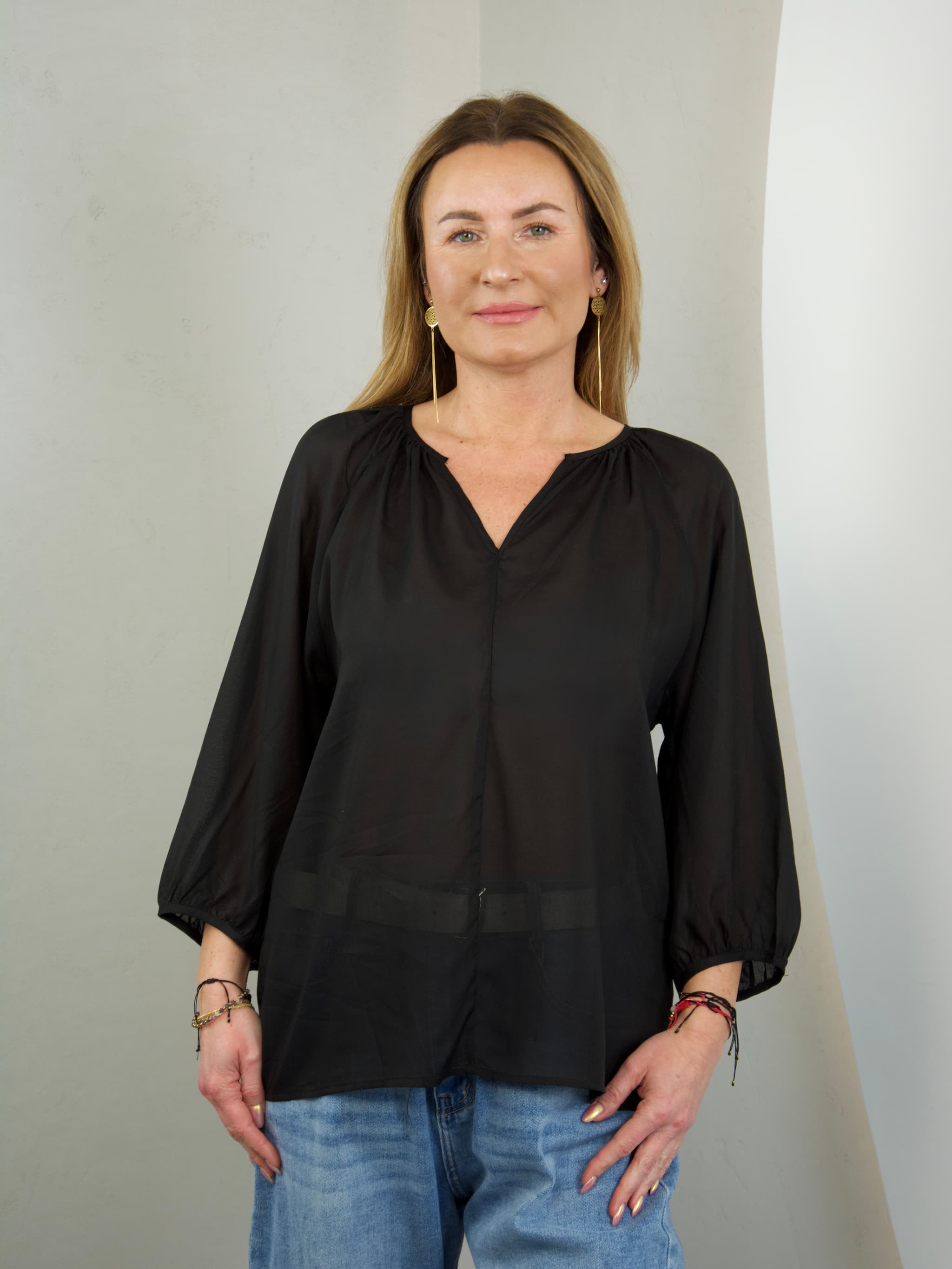 heer 3/4 sleeve blouse