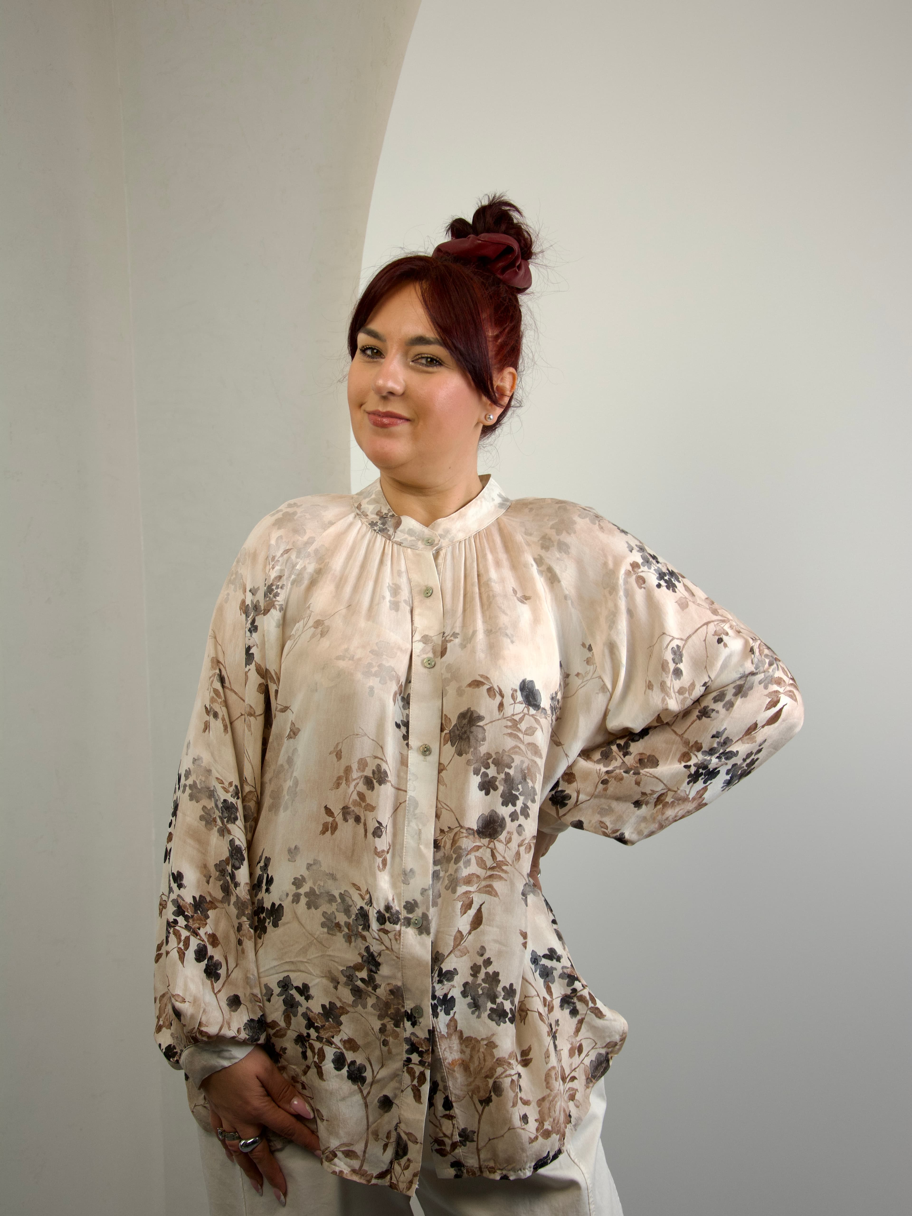 Floral shirt in muted tones