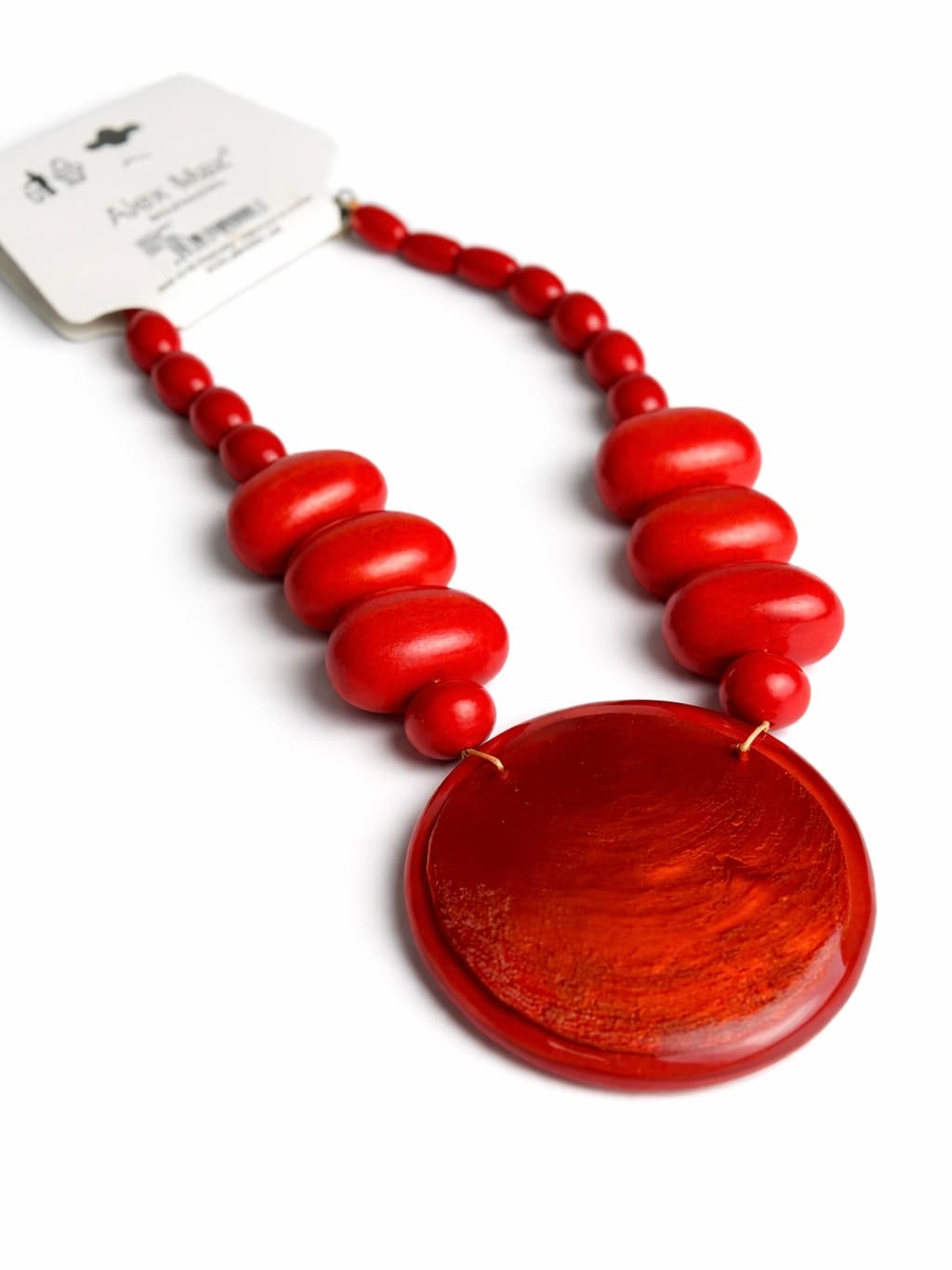 Korale Alex Max z kołem czerwone