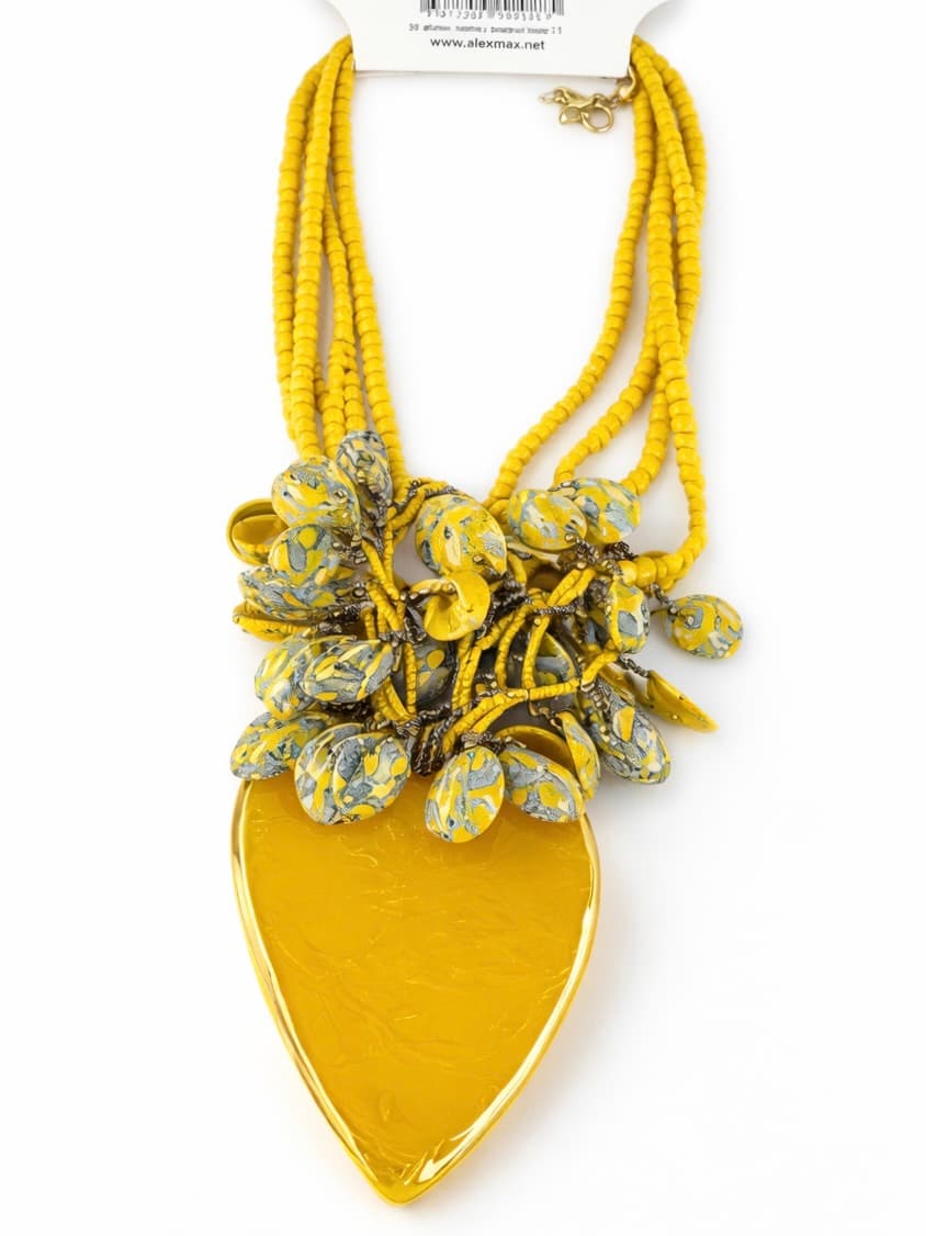 Yellow Alex Max heart pendant