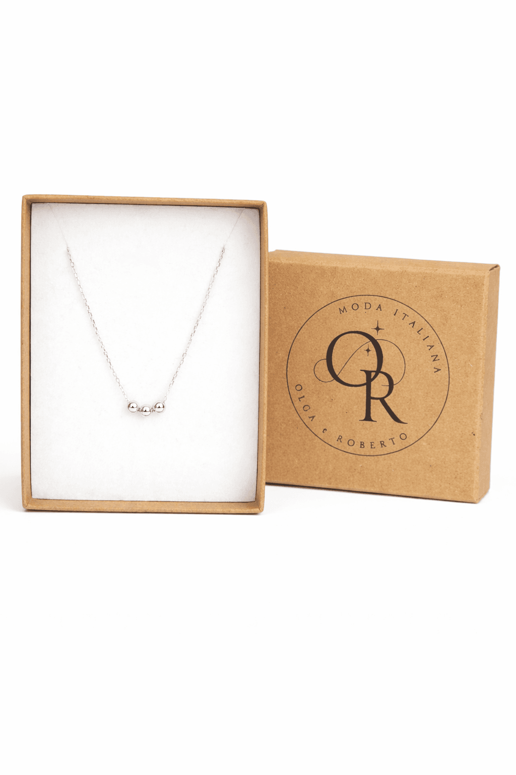 Naszyjnik z kuleczkami srebro próba 925