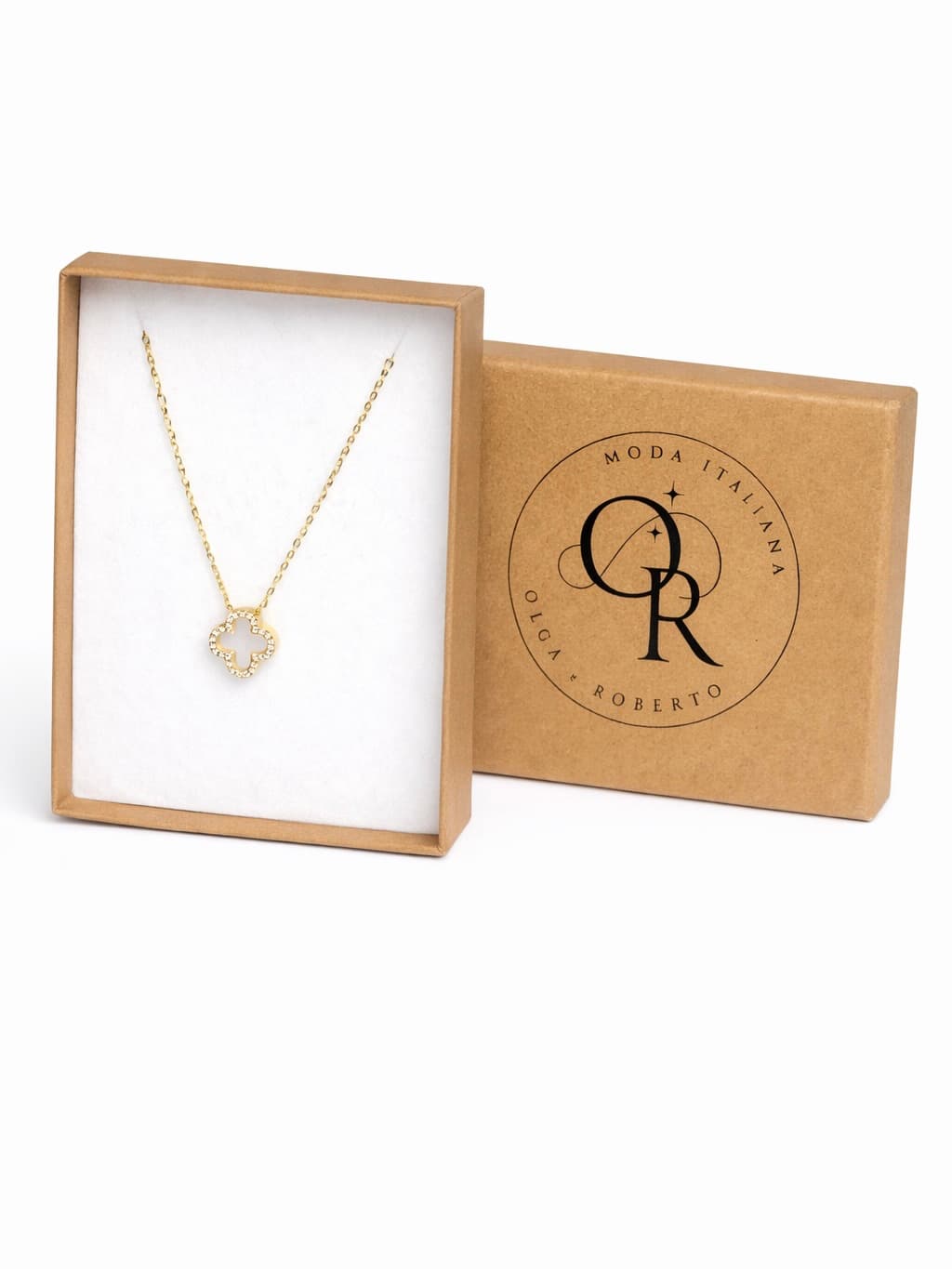 Clover necklace - gold-plated 925 silver