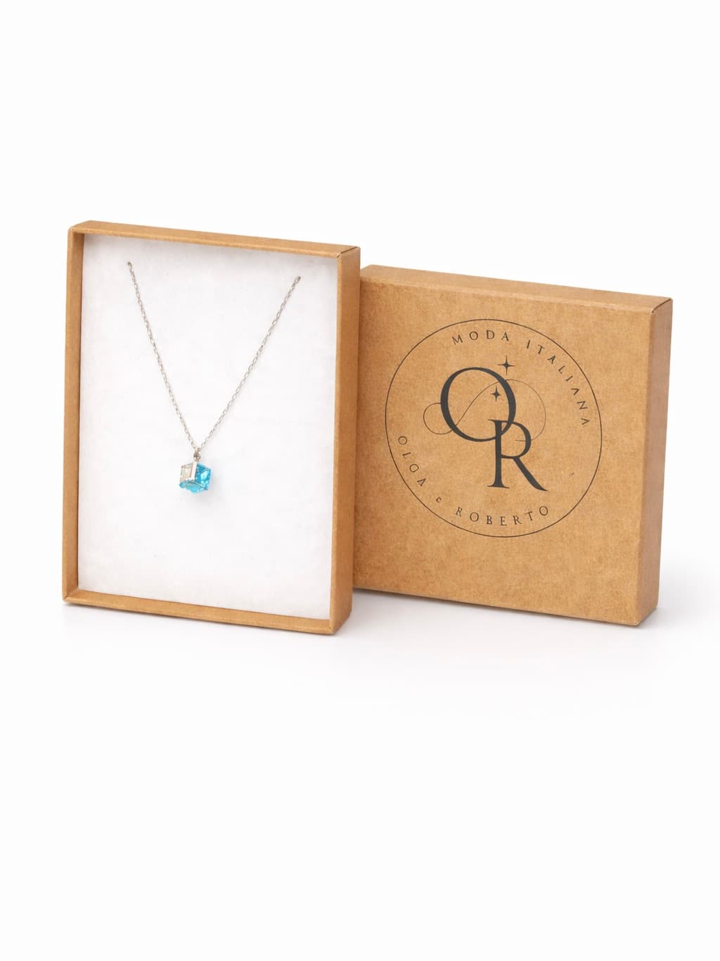 Naszyjnik z diamencikiem srebro próba 925