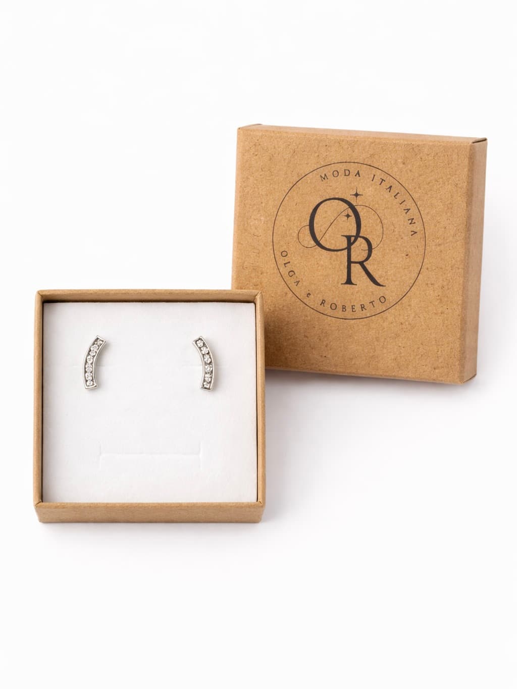 Crescent moon earrings – 925 sterling silver / gold plated