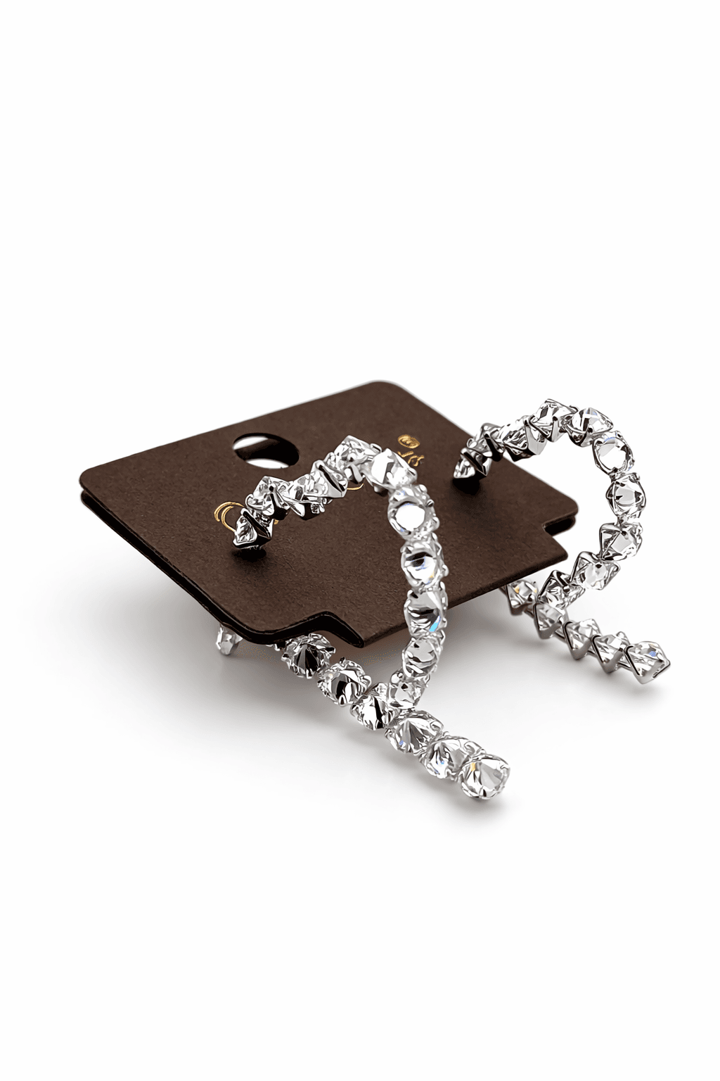 Kolczyki półserca cyrkonie