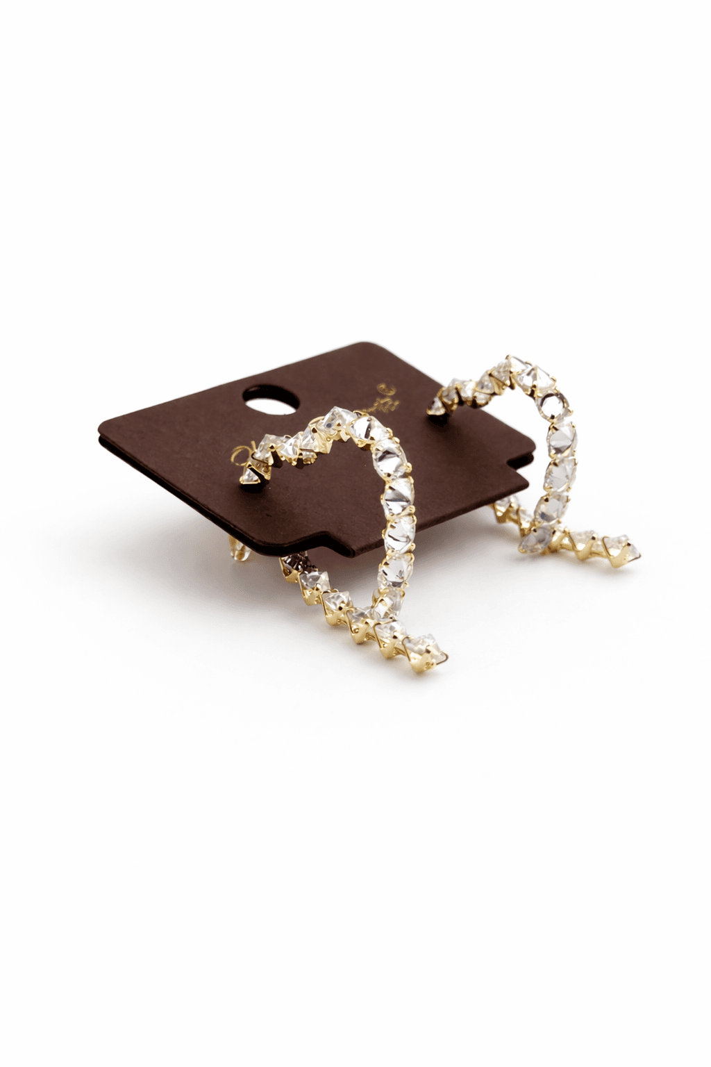 Kolczyki półserca cyrkonie