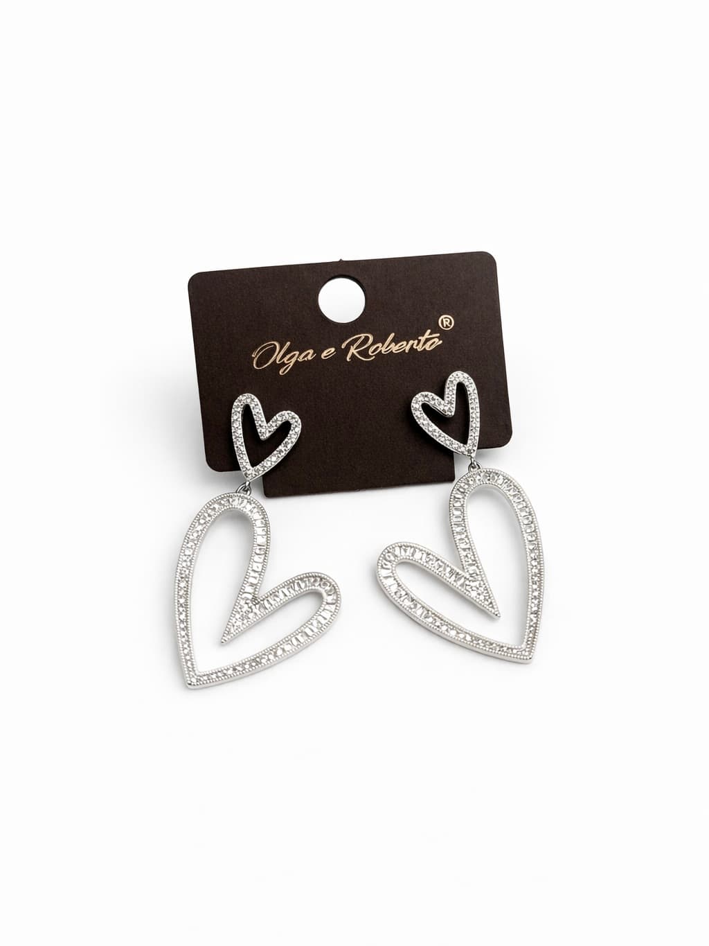 Heart drop earrings