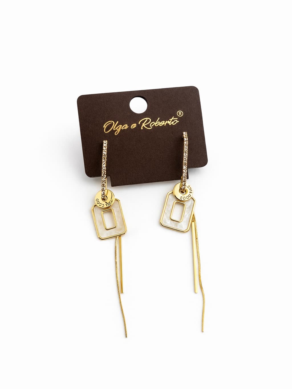 Mother-of-pearl drop earrings