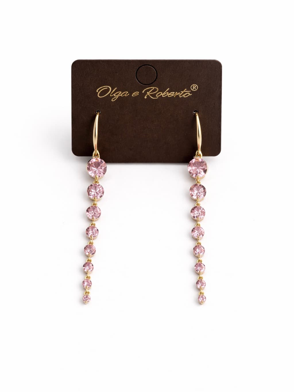 Kolczyki długie cyrkonie