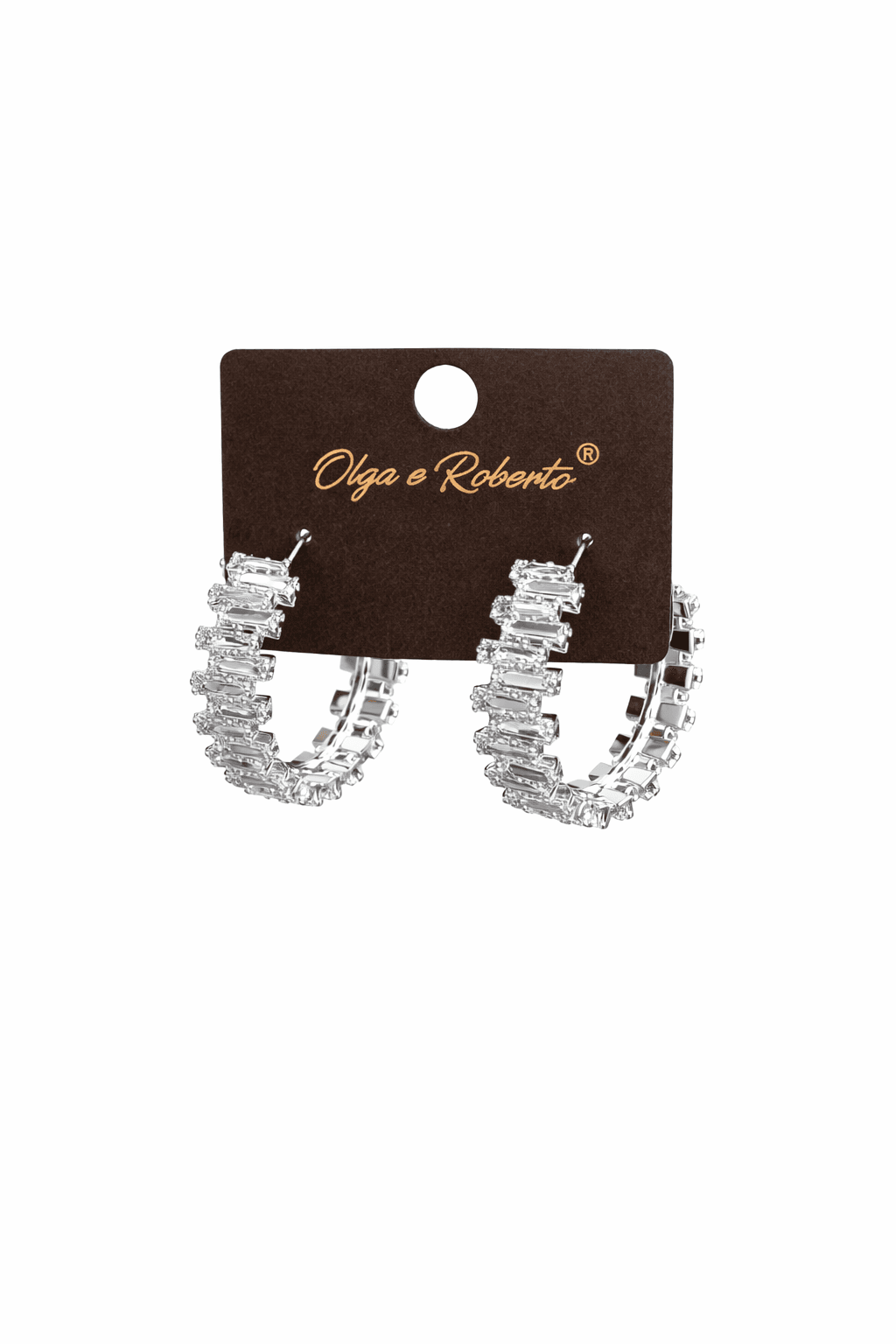 Kolczyki koła z cyrkoniami