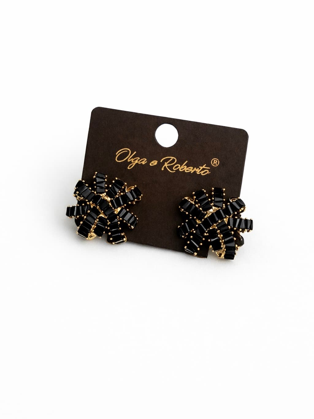 Kolczyki czarna pętelka