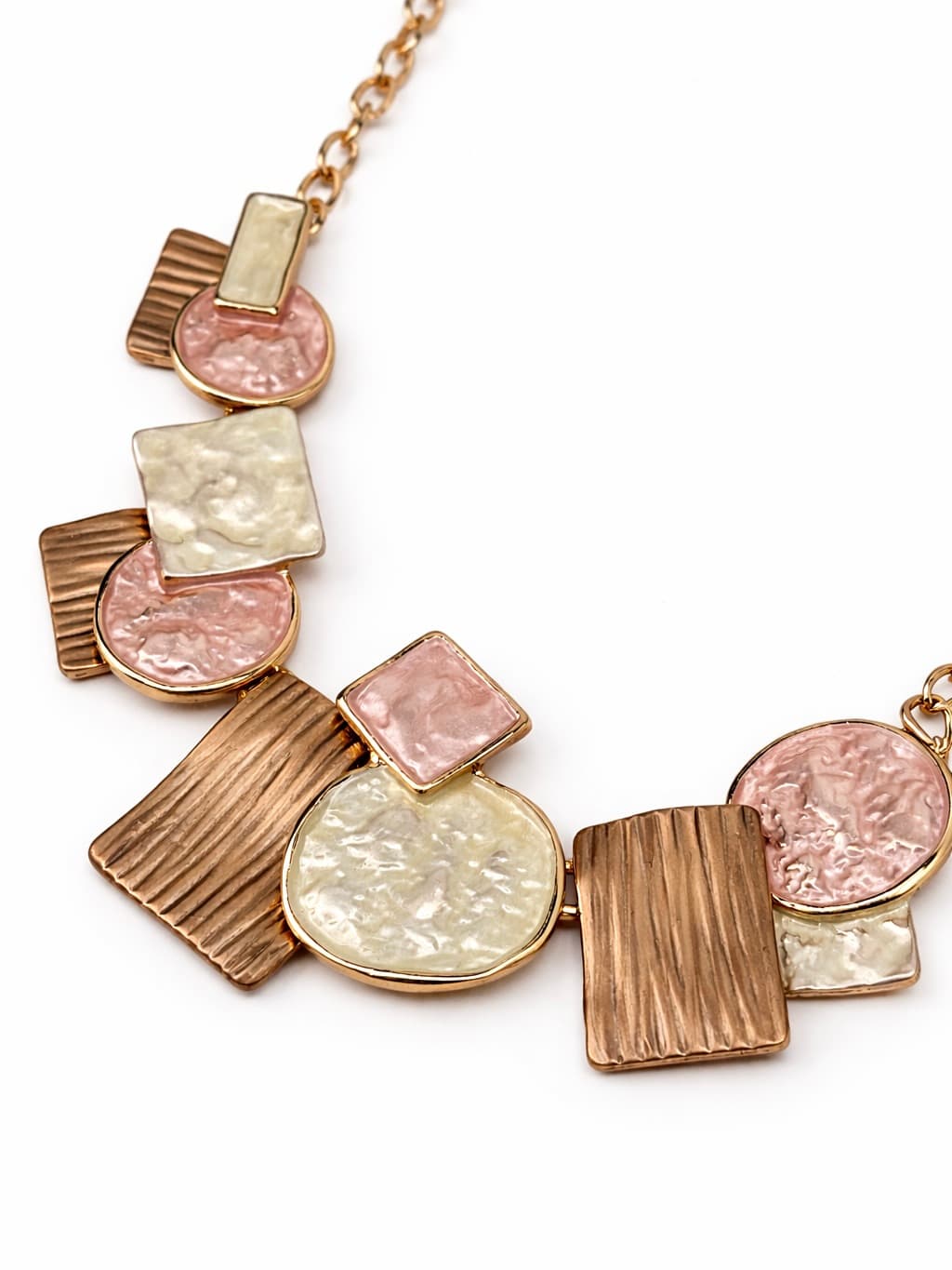 Naszyjnik koła i prostokąty