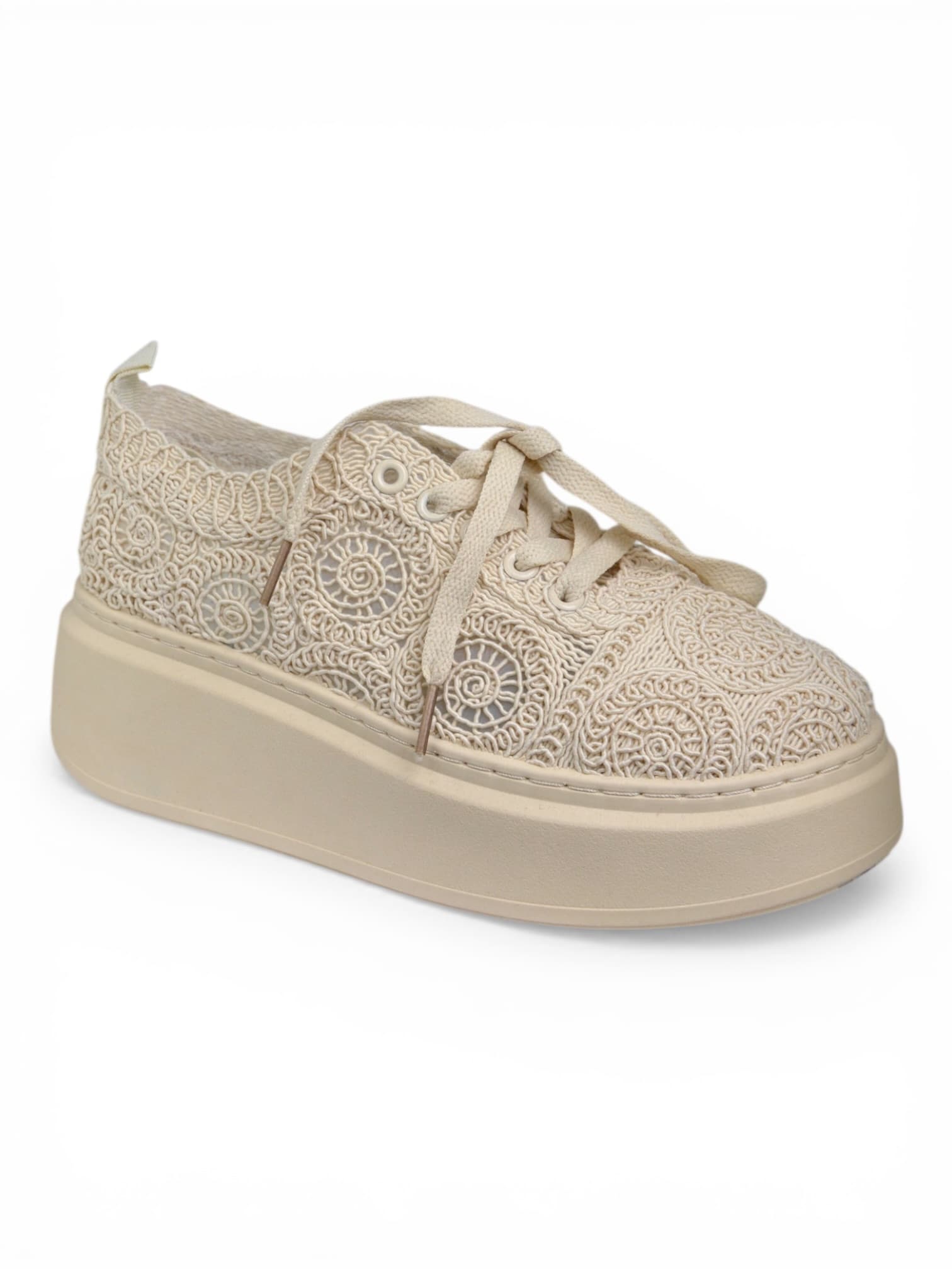 Buty na wysokiej platformie BEŻOWE