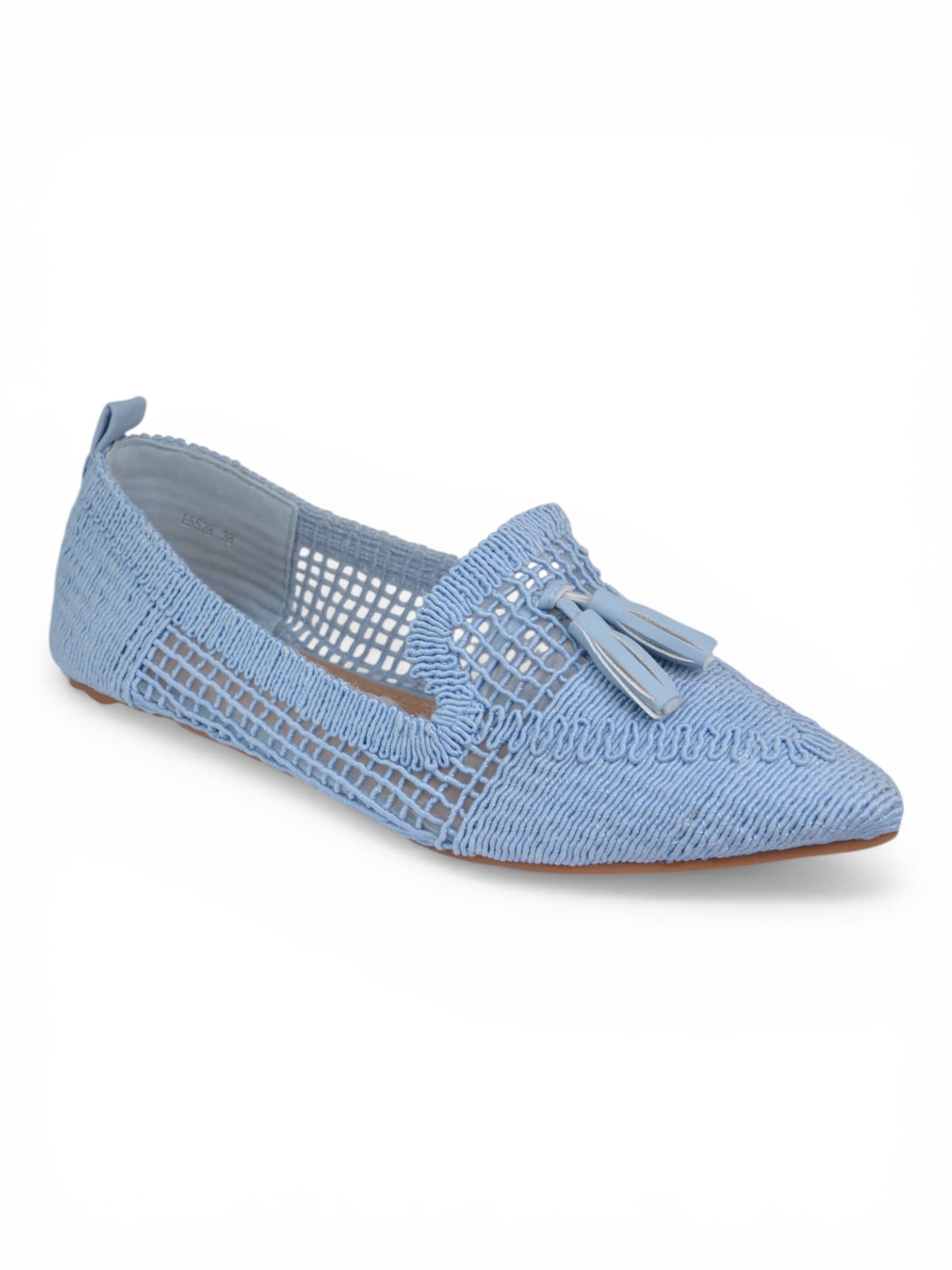 Espadryle z długim szpicem NIEBIESKIE