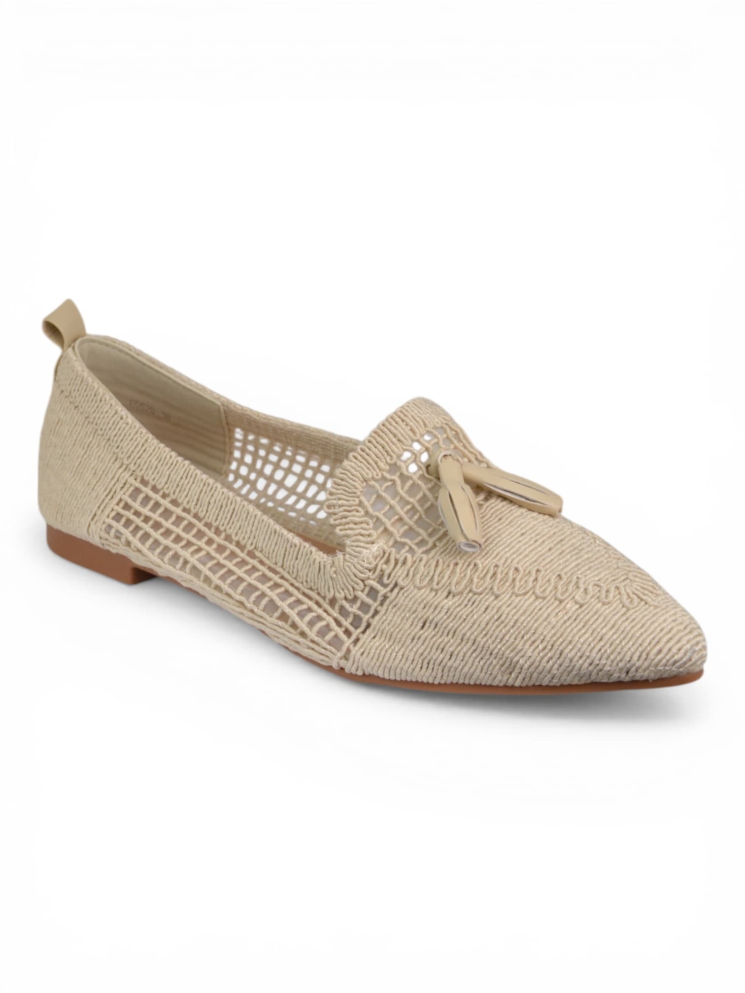 Espadryle z długim szpicem BEŻOWE