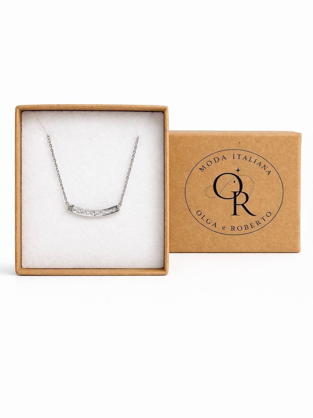 Srebrny Łańcuszek z cyrkoniami próba 925