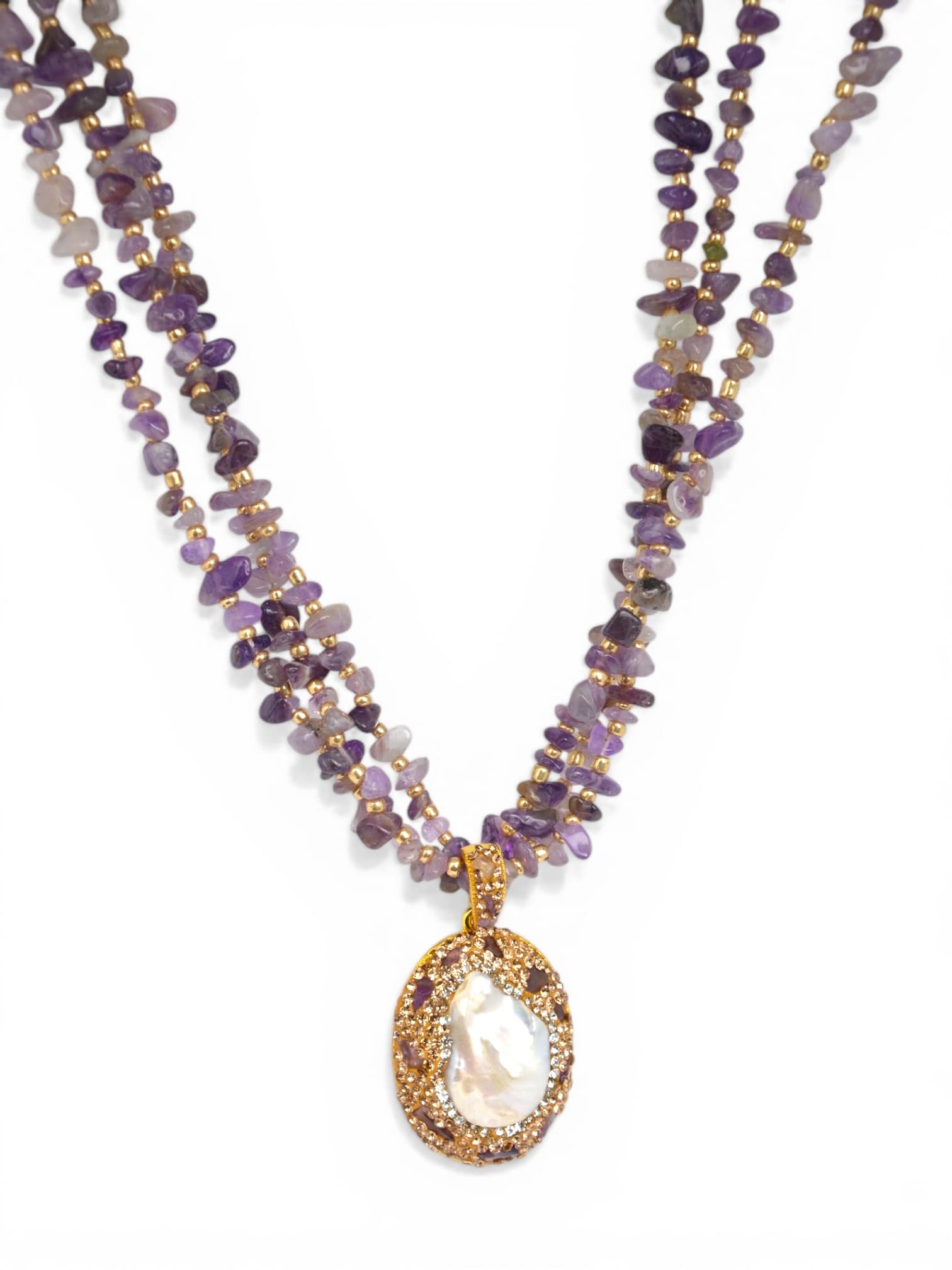 Wisior z kamieni naturalnych z kamieniem