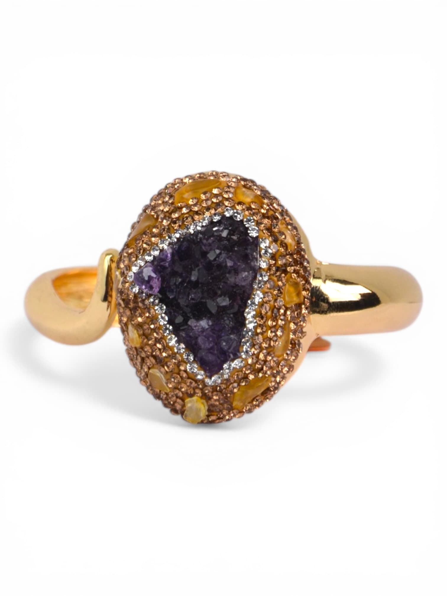 Bransoletka ametyst z cytrynem