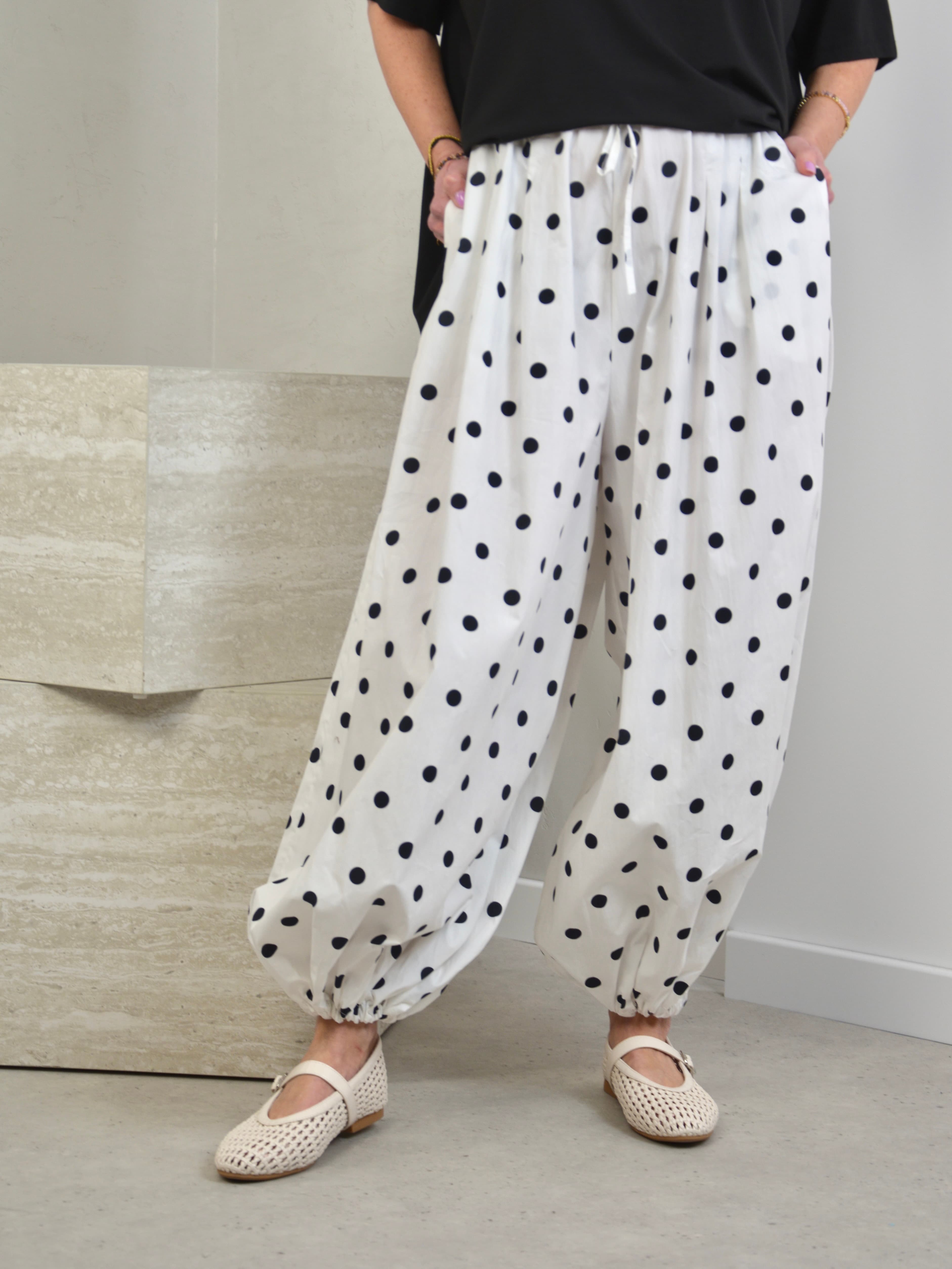 Spodnie w kropki