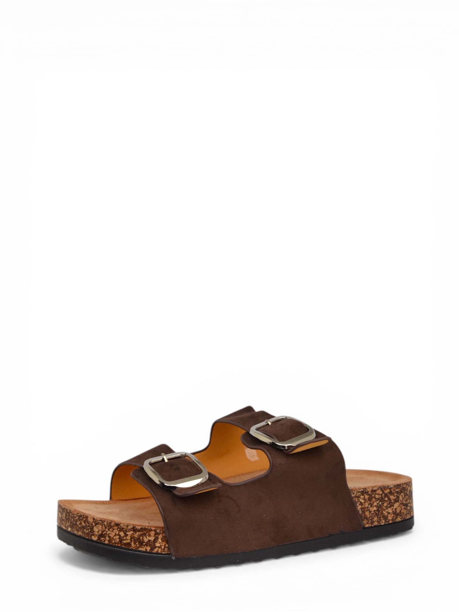 Klapki eko-zamsz CZEKOLADOWE