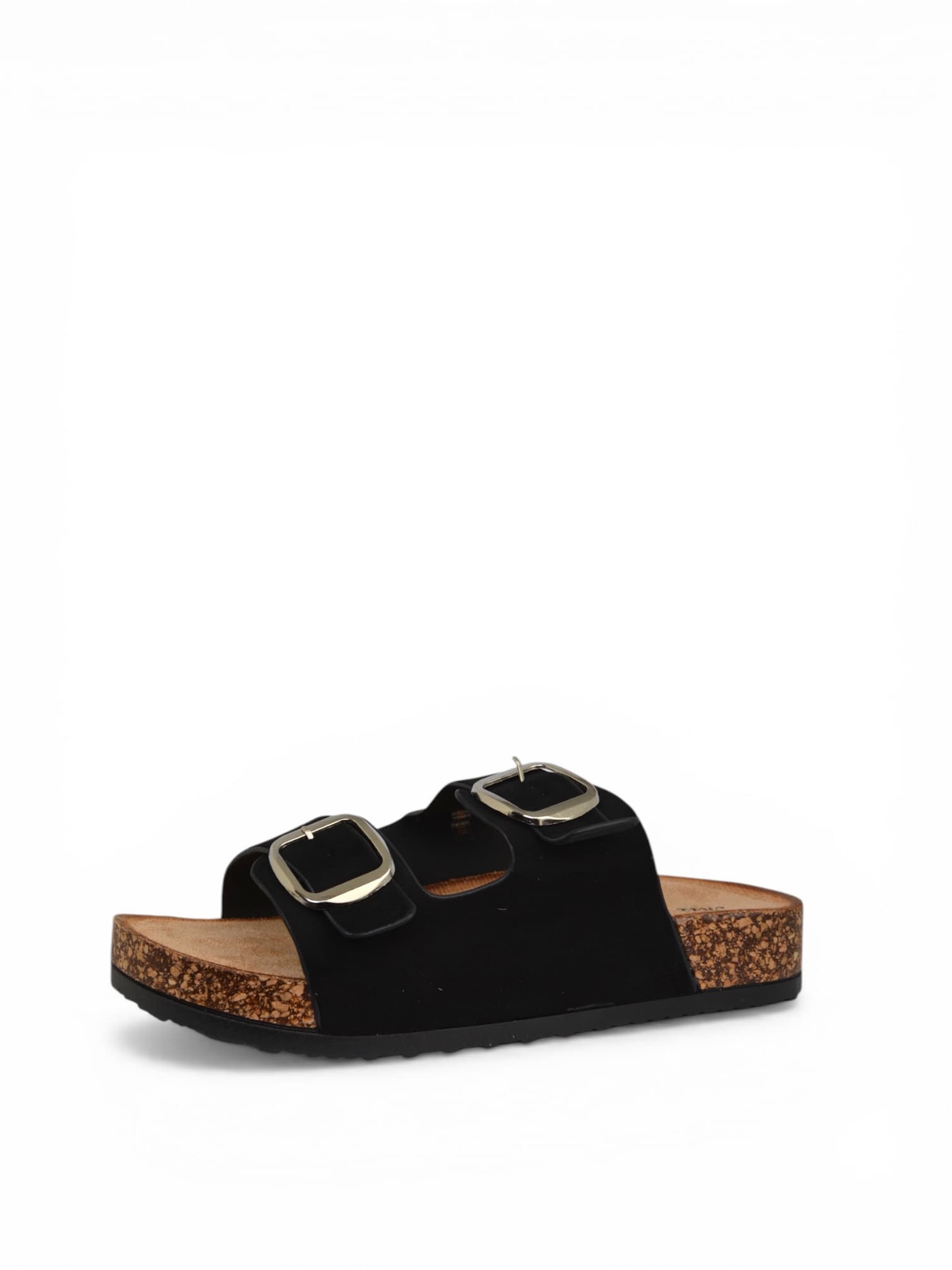 Klapki eko-zamsz CZARNY