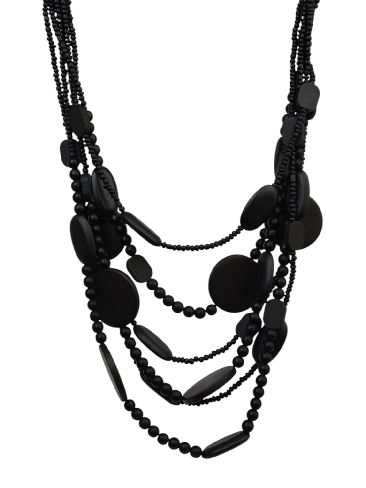 Wisior z drewnianych koralików