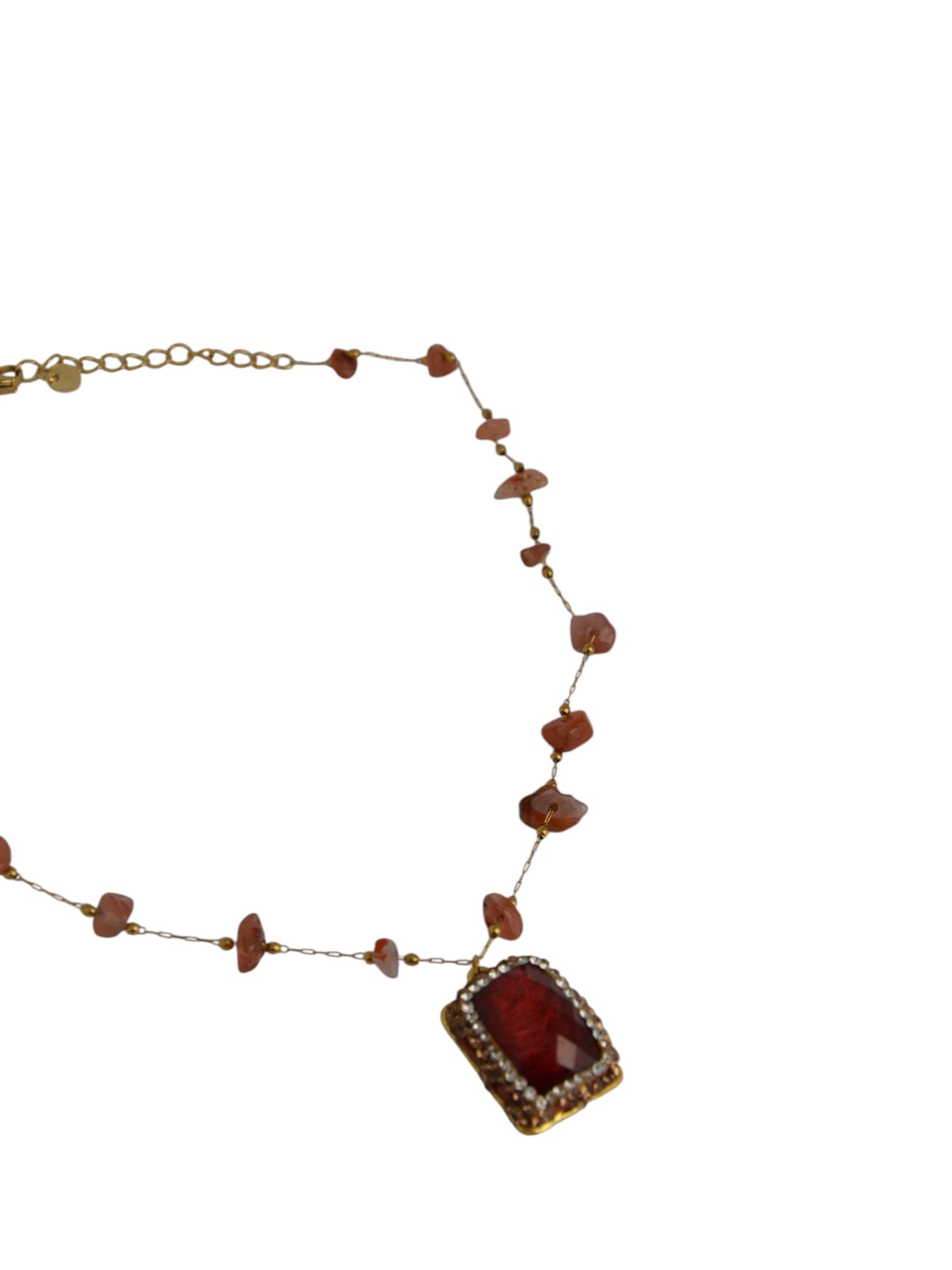 Naszyjnik z zawieszką z kamieni naturalnym