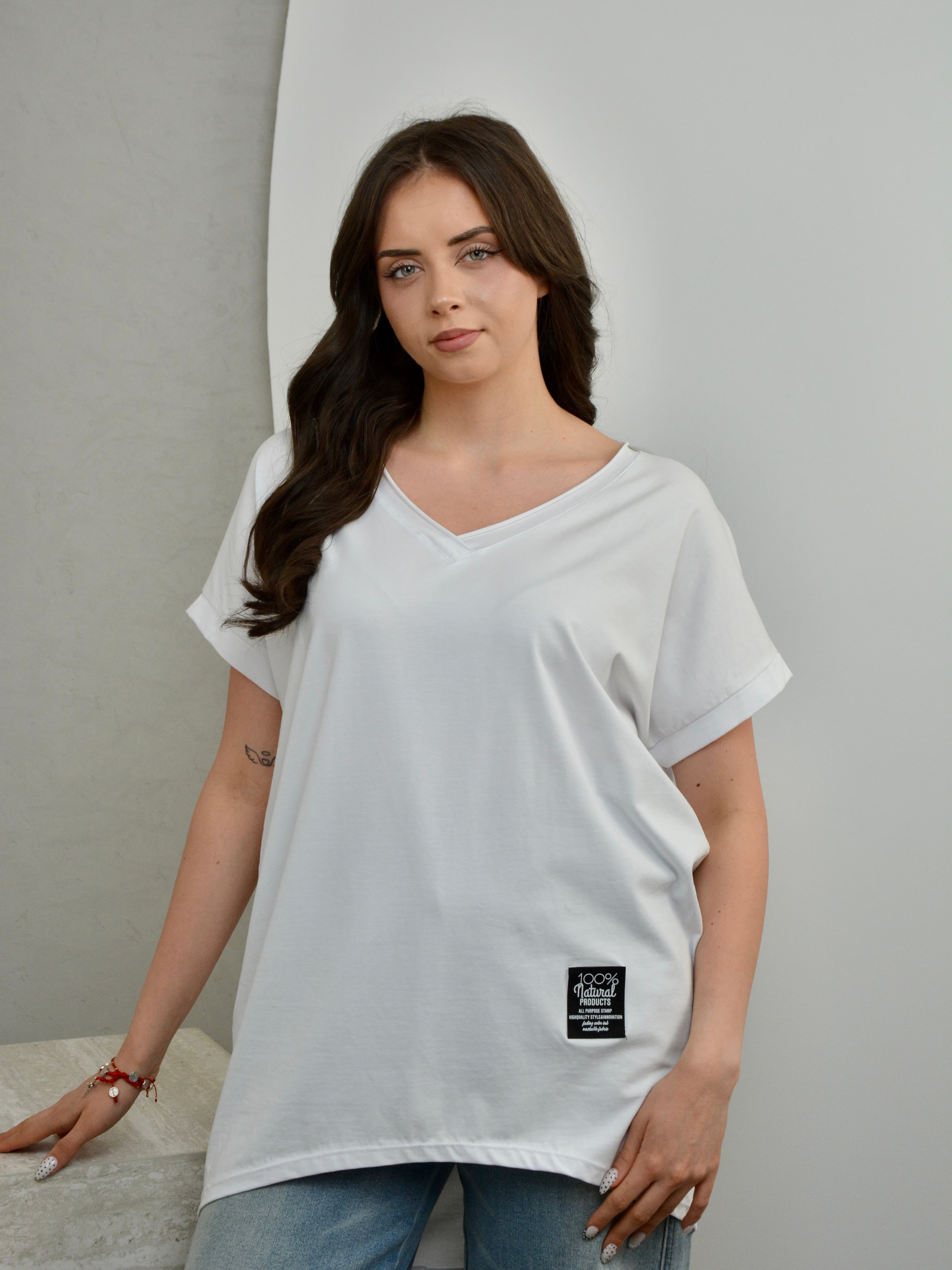 Bluzka z dekoltem w serek