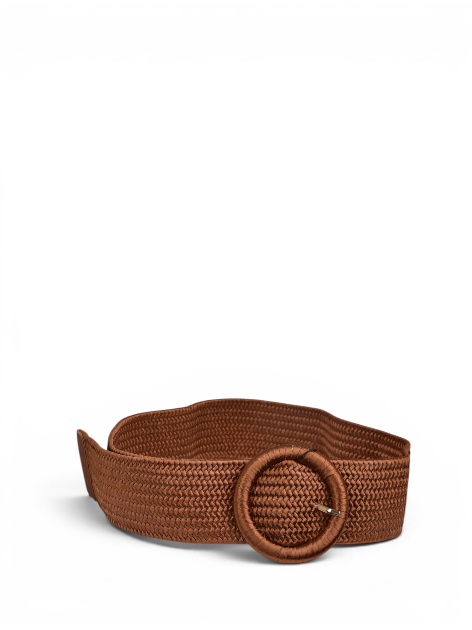 Pasek pleciony okrągłą klamrą