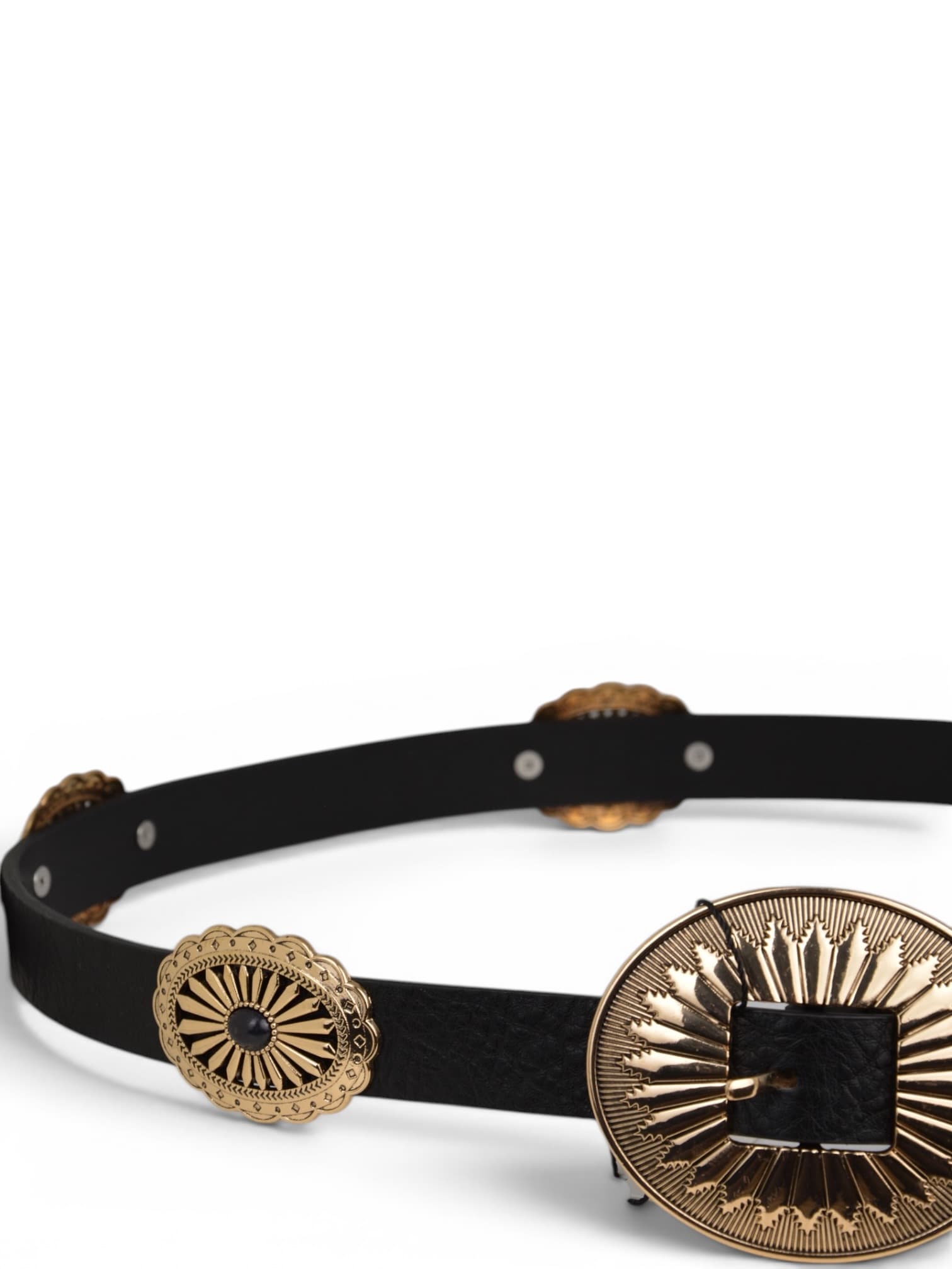 Pasek ze złotą klamrą