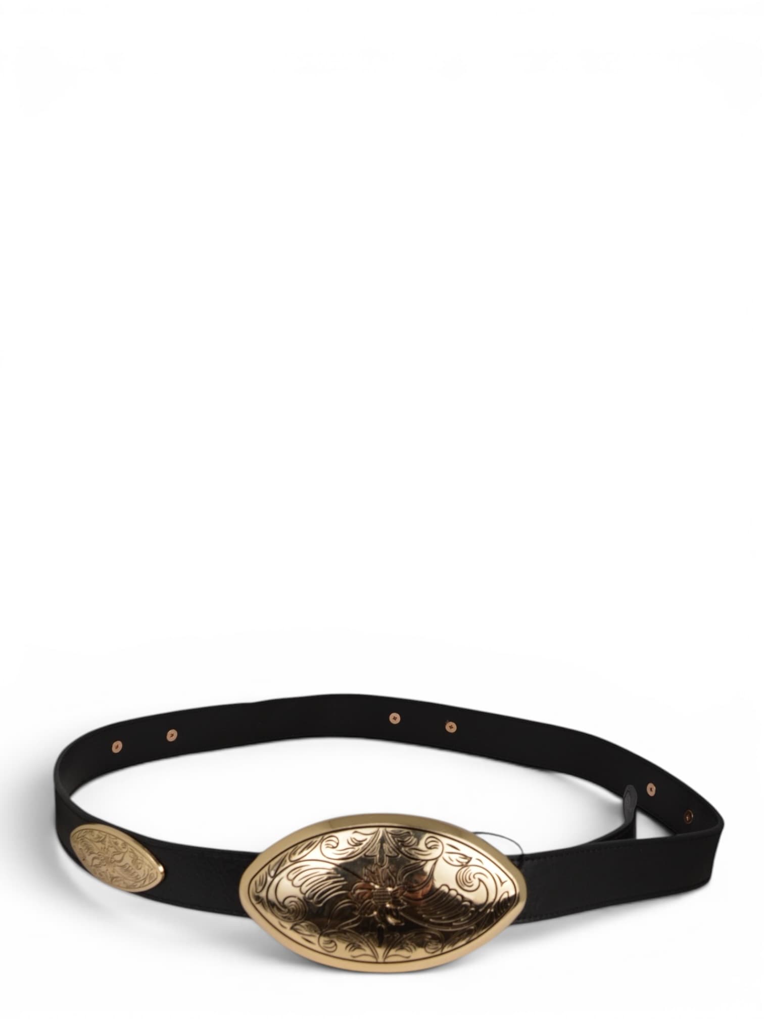 Pasek z podłużną zdobioną klamrą