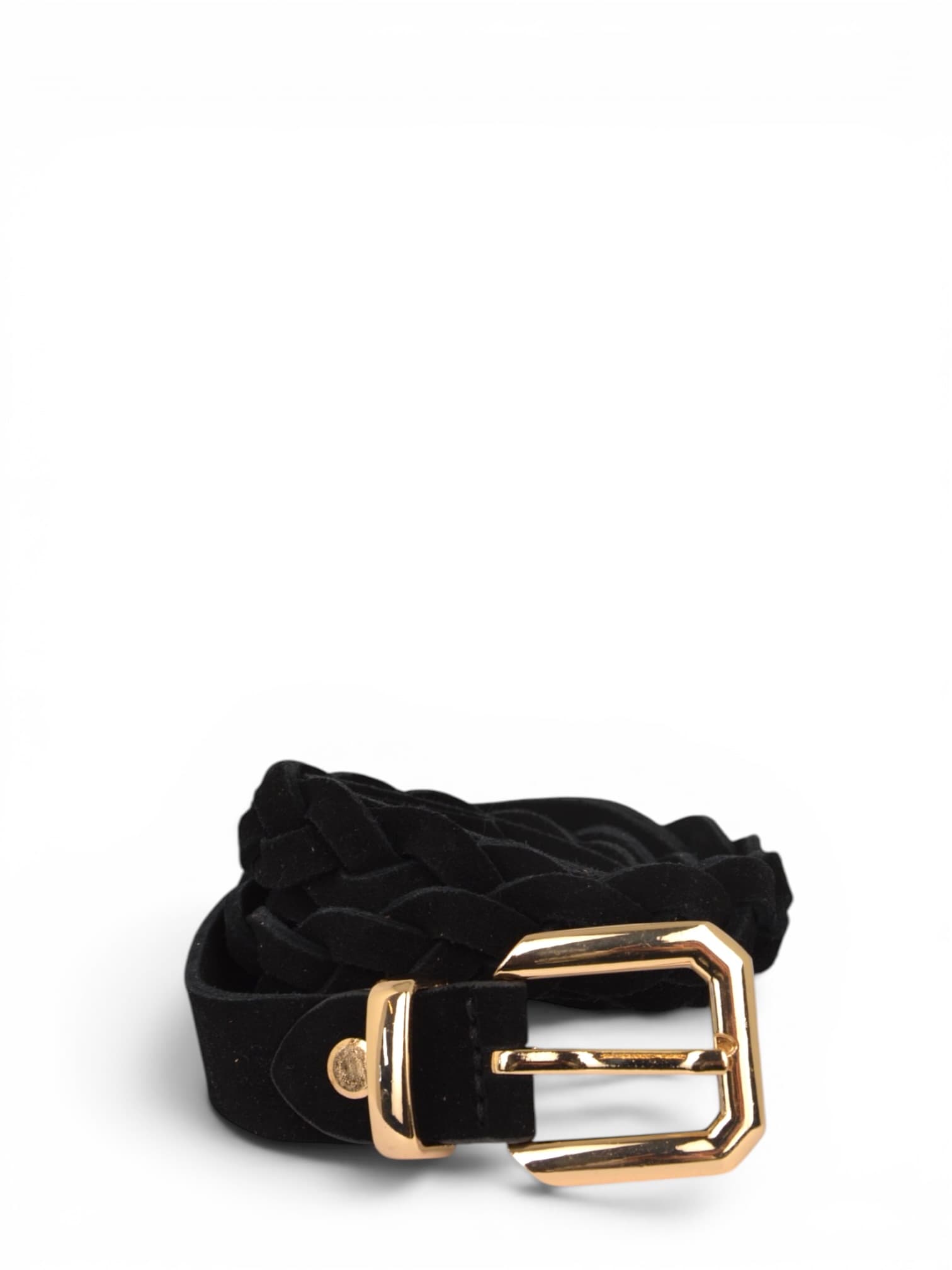 Pasek pleciony zamszowy