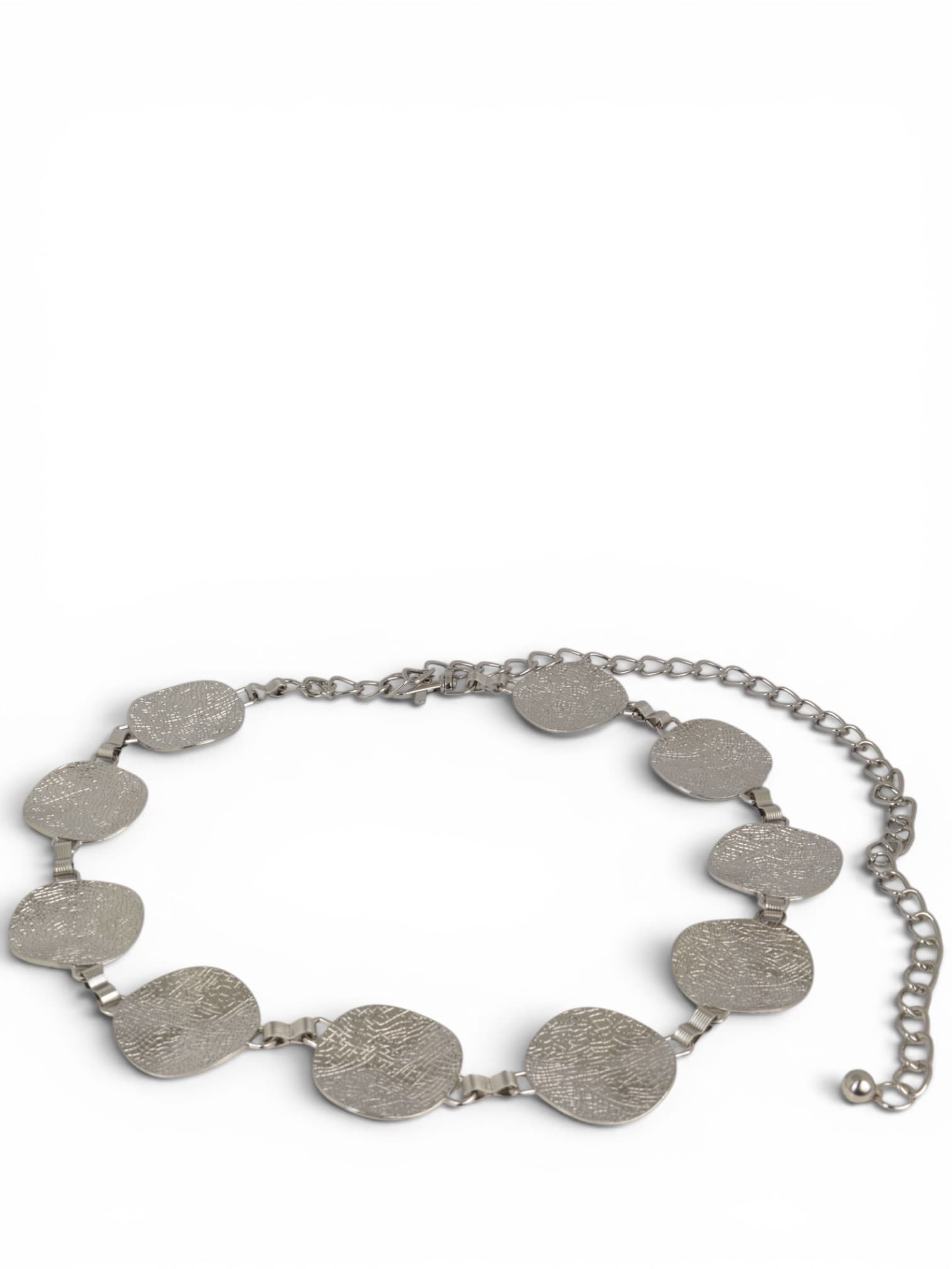 Pasek srebrny kółka