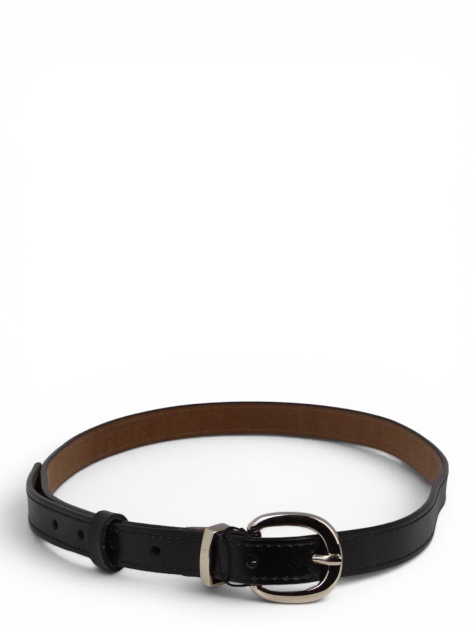 Pasek skórzany cienki do spodni 110 cm