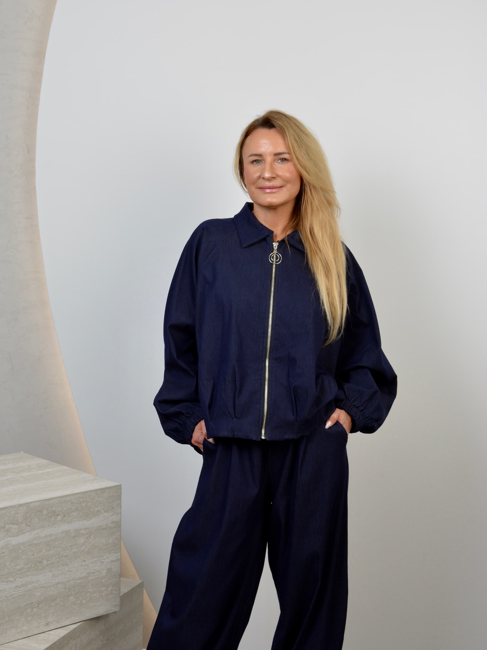 Kurtka typu ciemny jeans