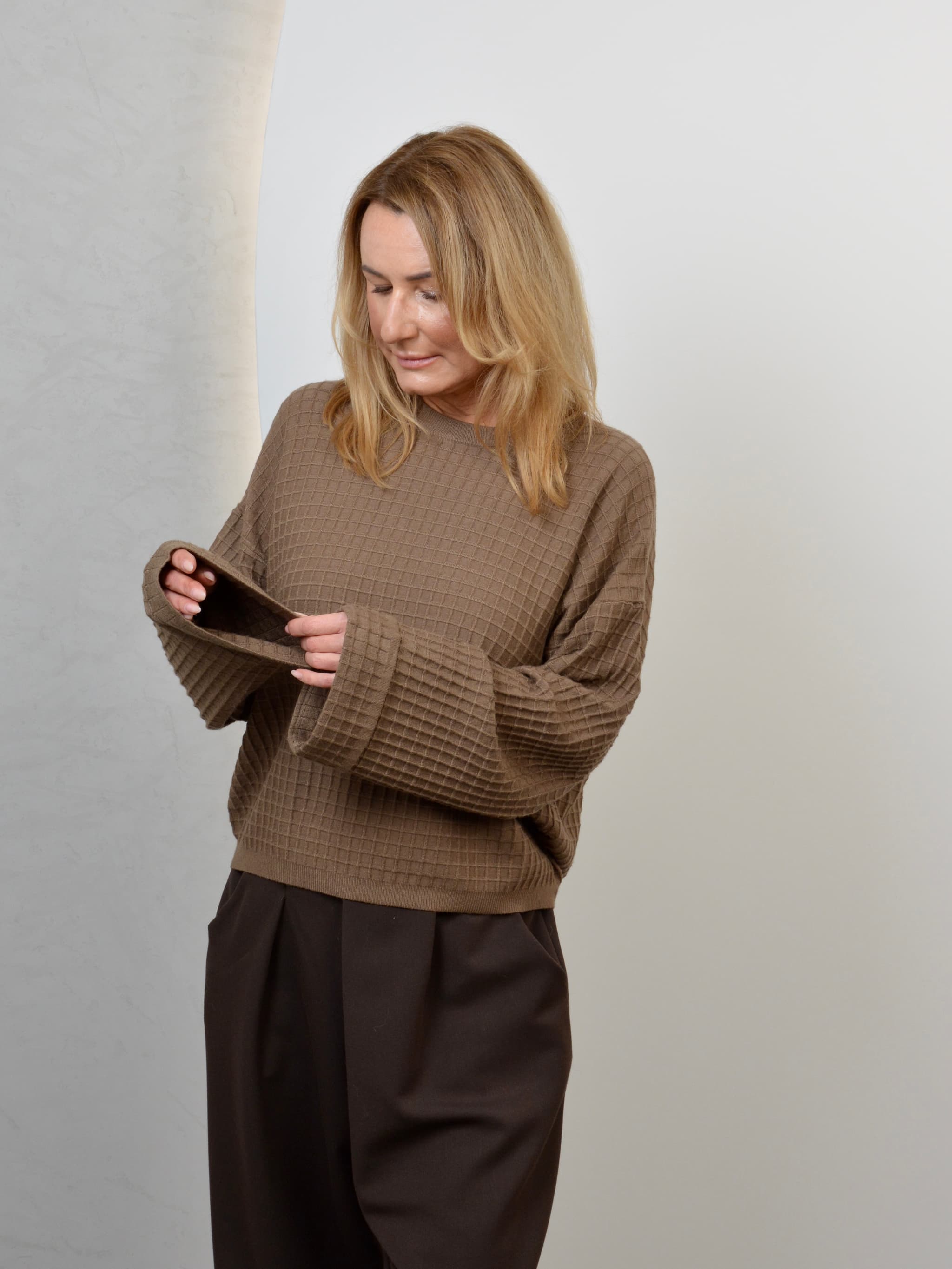 Sweter waflowy splot