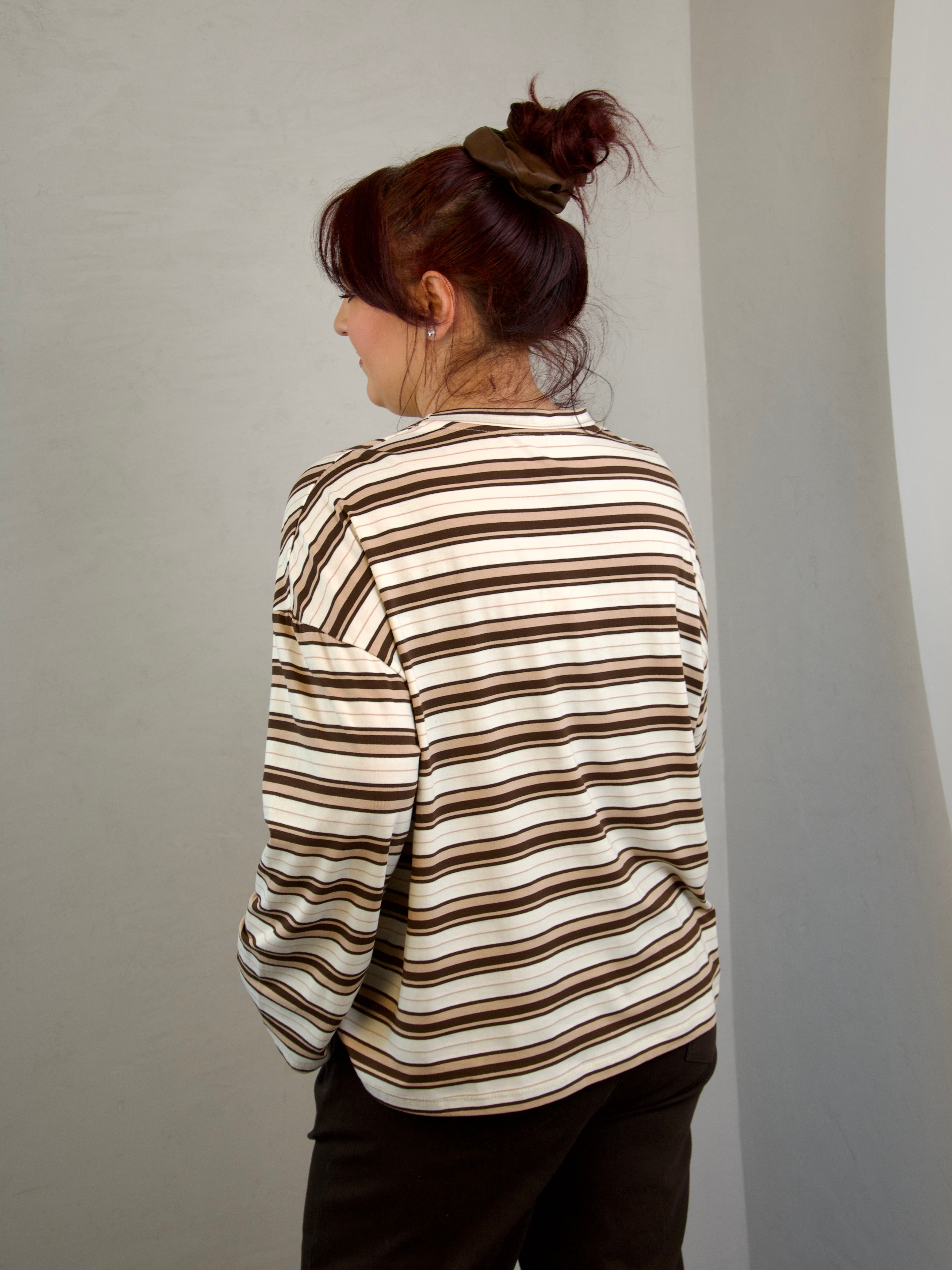 Bluzka w paski longsleeve