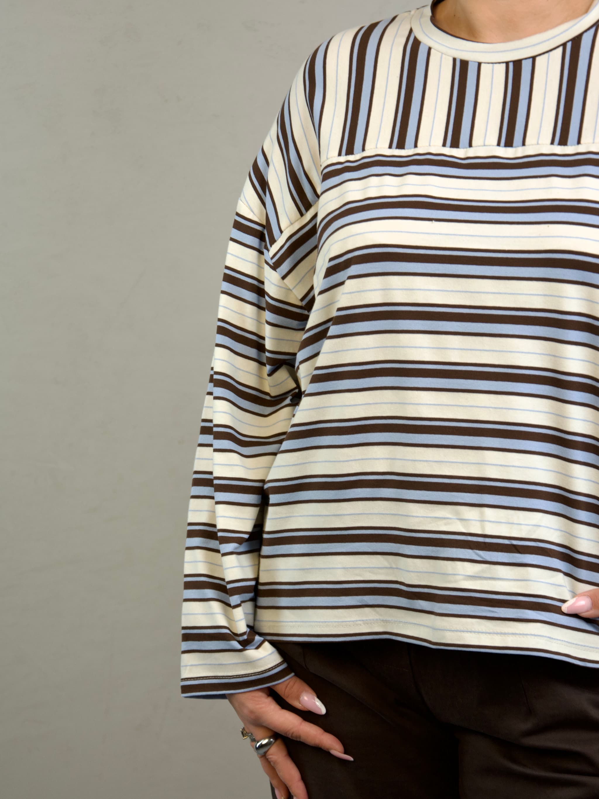Bluzka w paski longsleeve