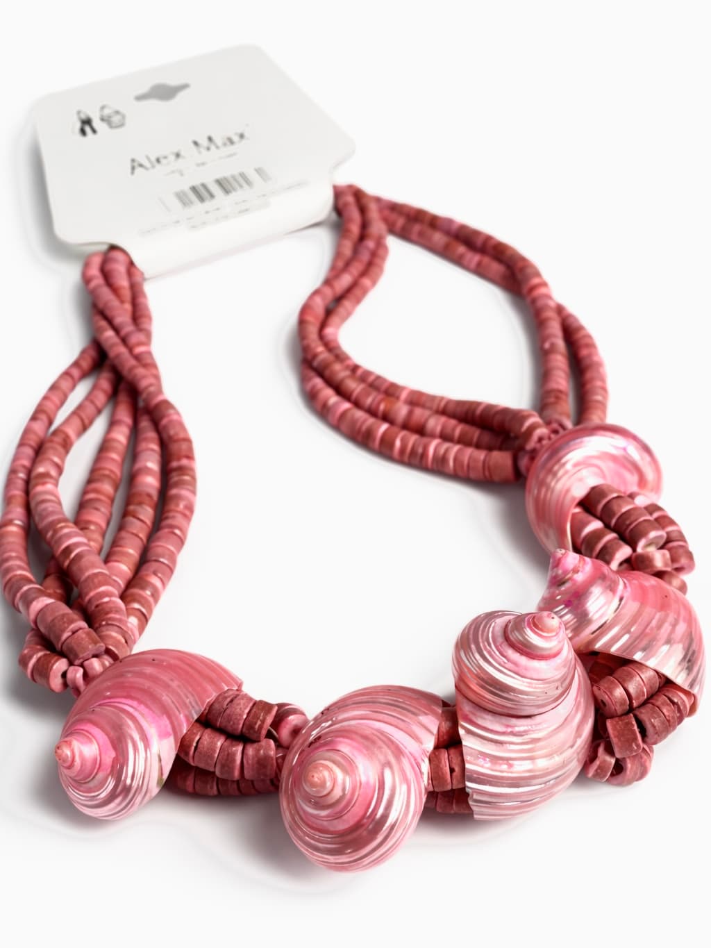 Wisior Alex Max różowe muszelki